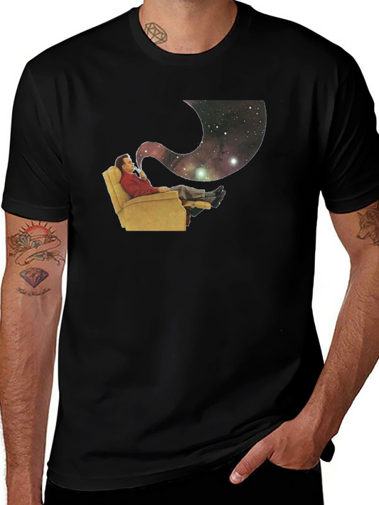 Cosmic Contemplation T-Shirt - Relax and Reflect