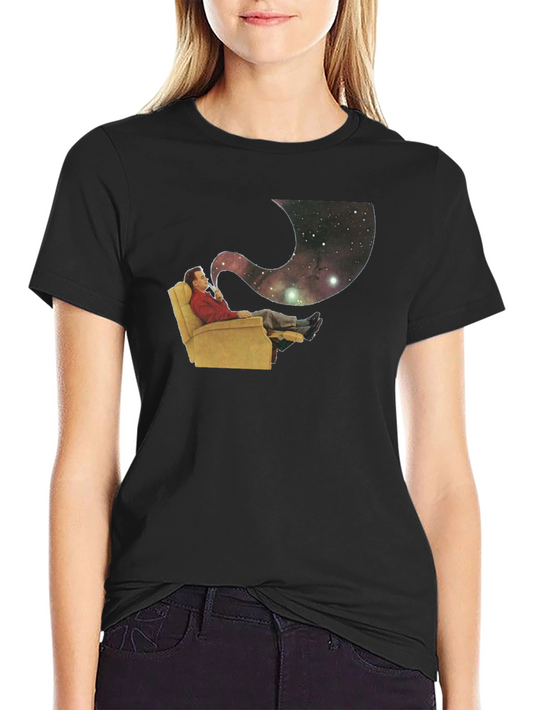 Cosmic Contemplation T-Shirt - Relax and Reflect