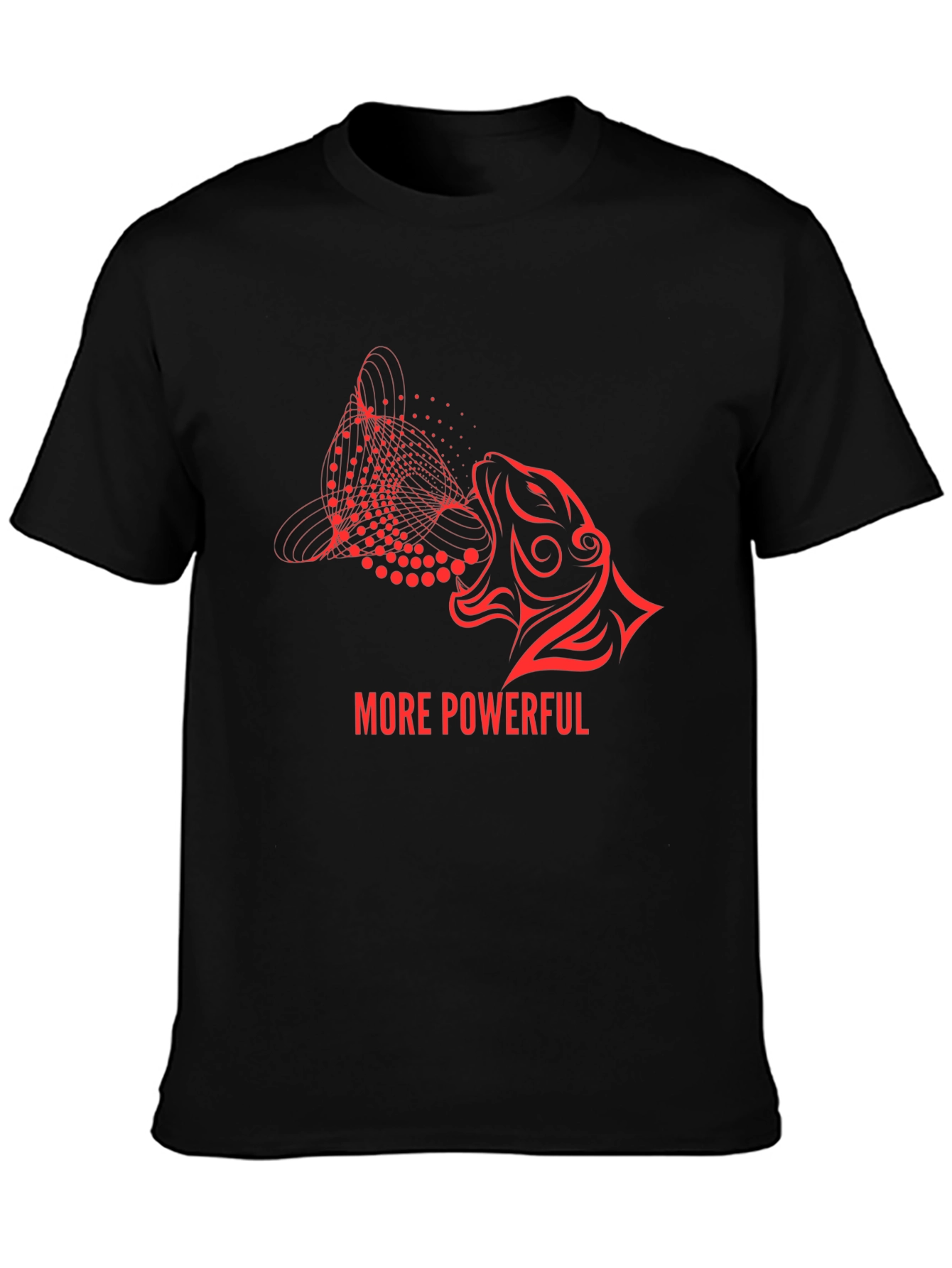 More Powerful Graphic Tee - Modern Lion Design