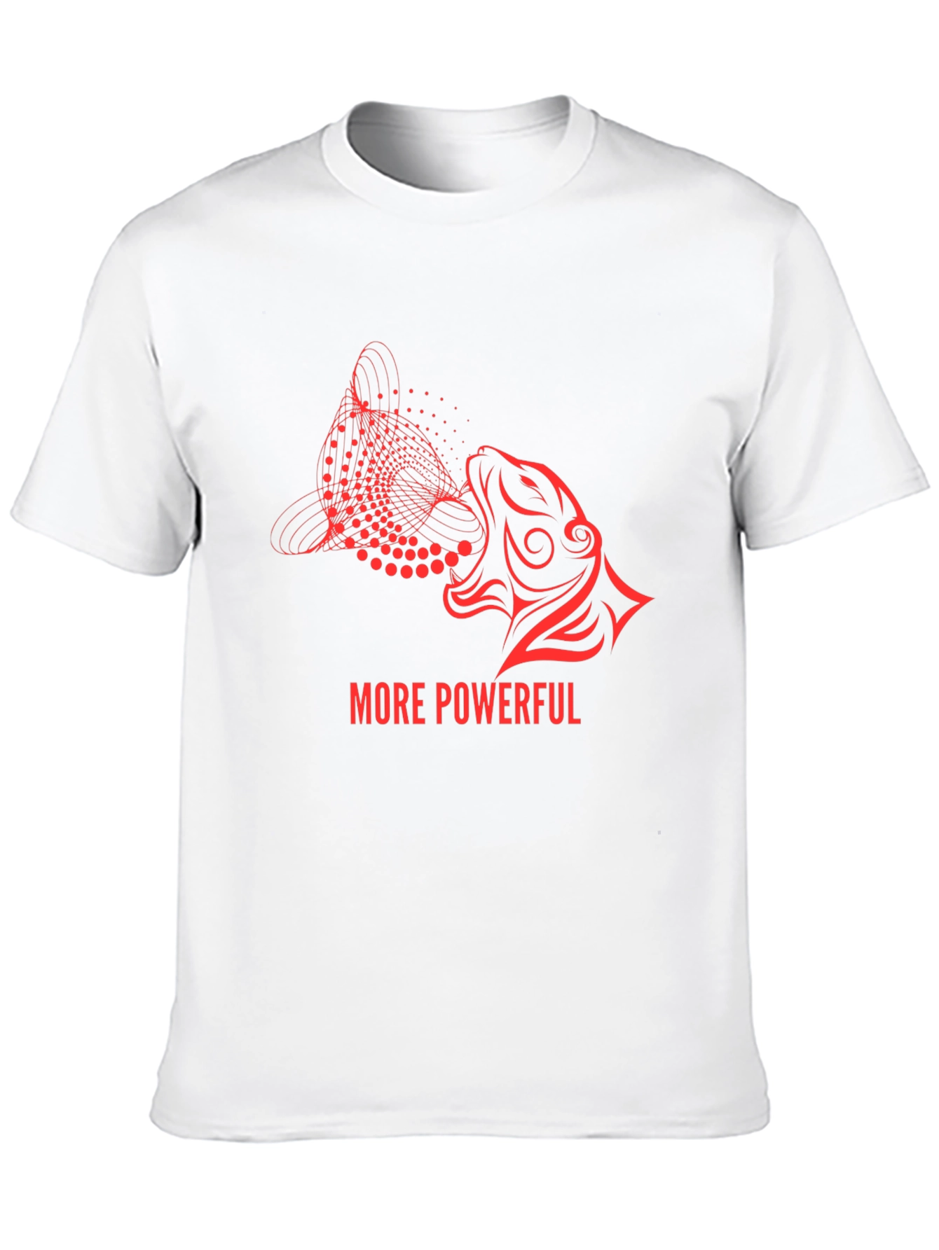 More Powerful Graphic Tee - Modern Lion Design