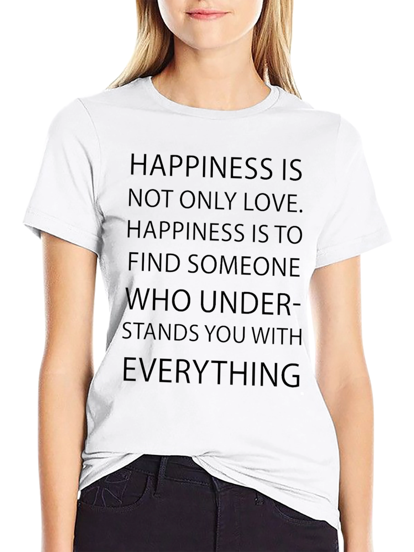 Happiness Quote Graphic T-Shirt - Mens