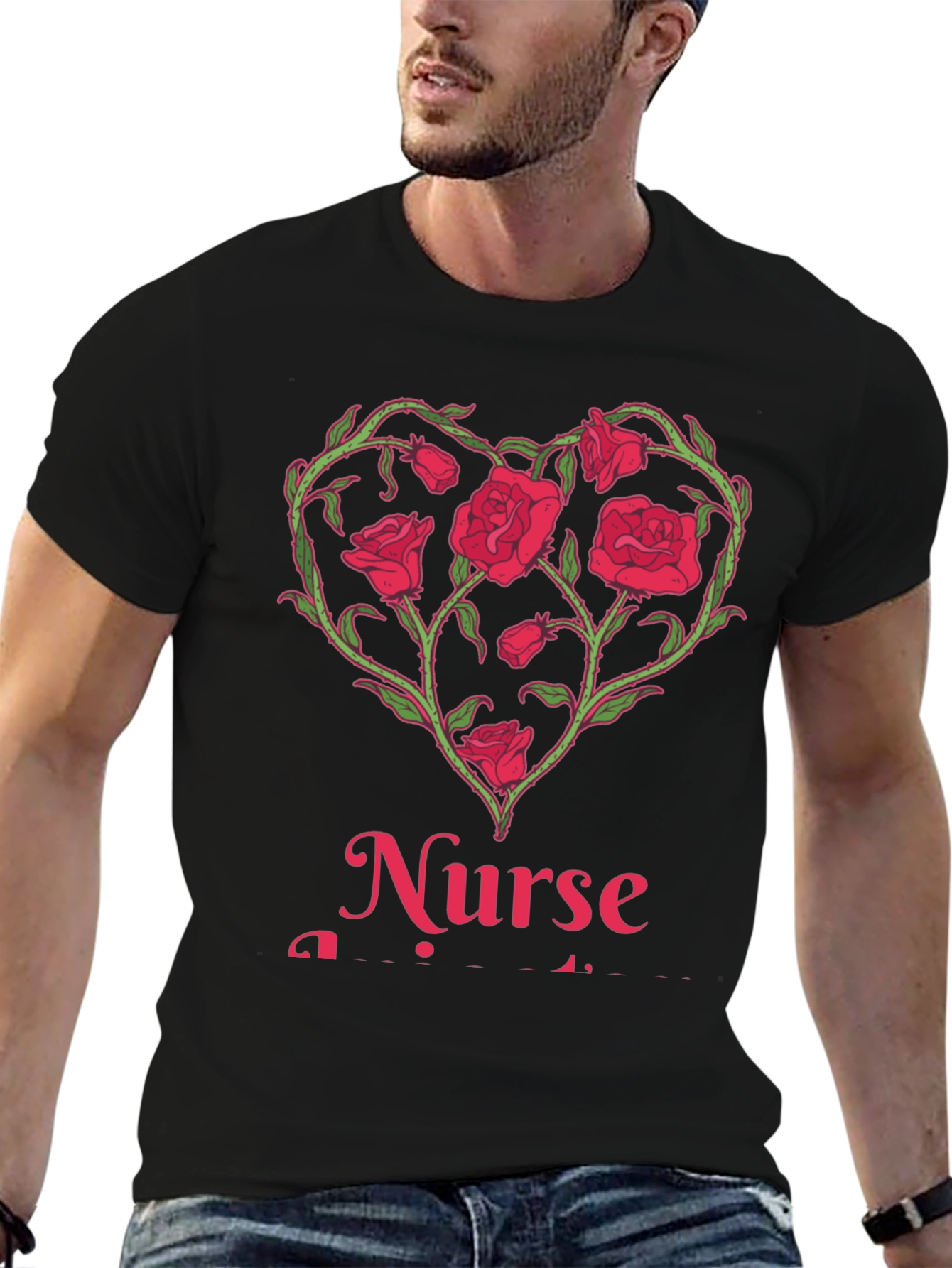 Nurse Heart Roses T-Shirt