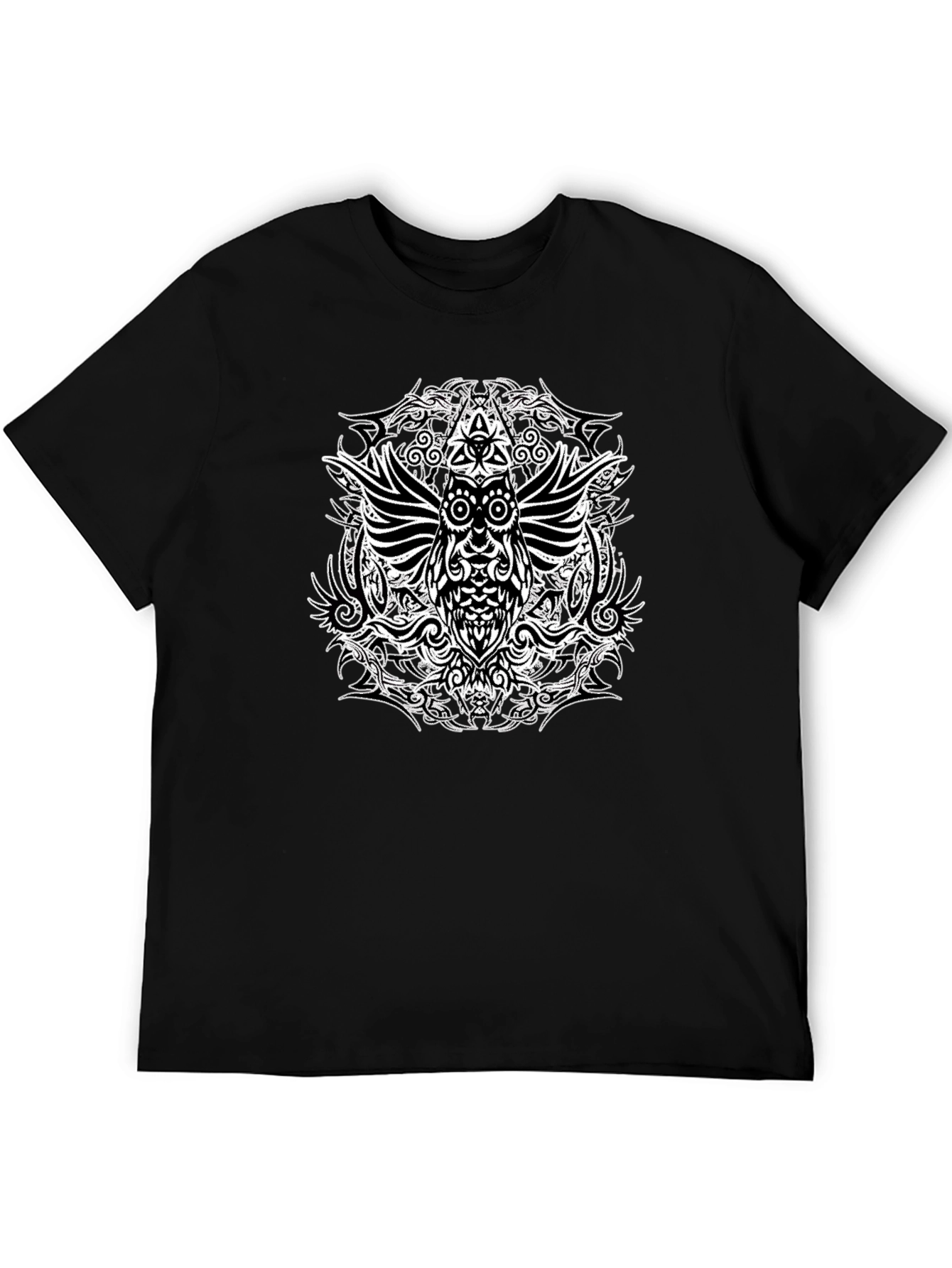 Mystic Owl Graphic Black T-Shirt