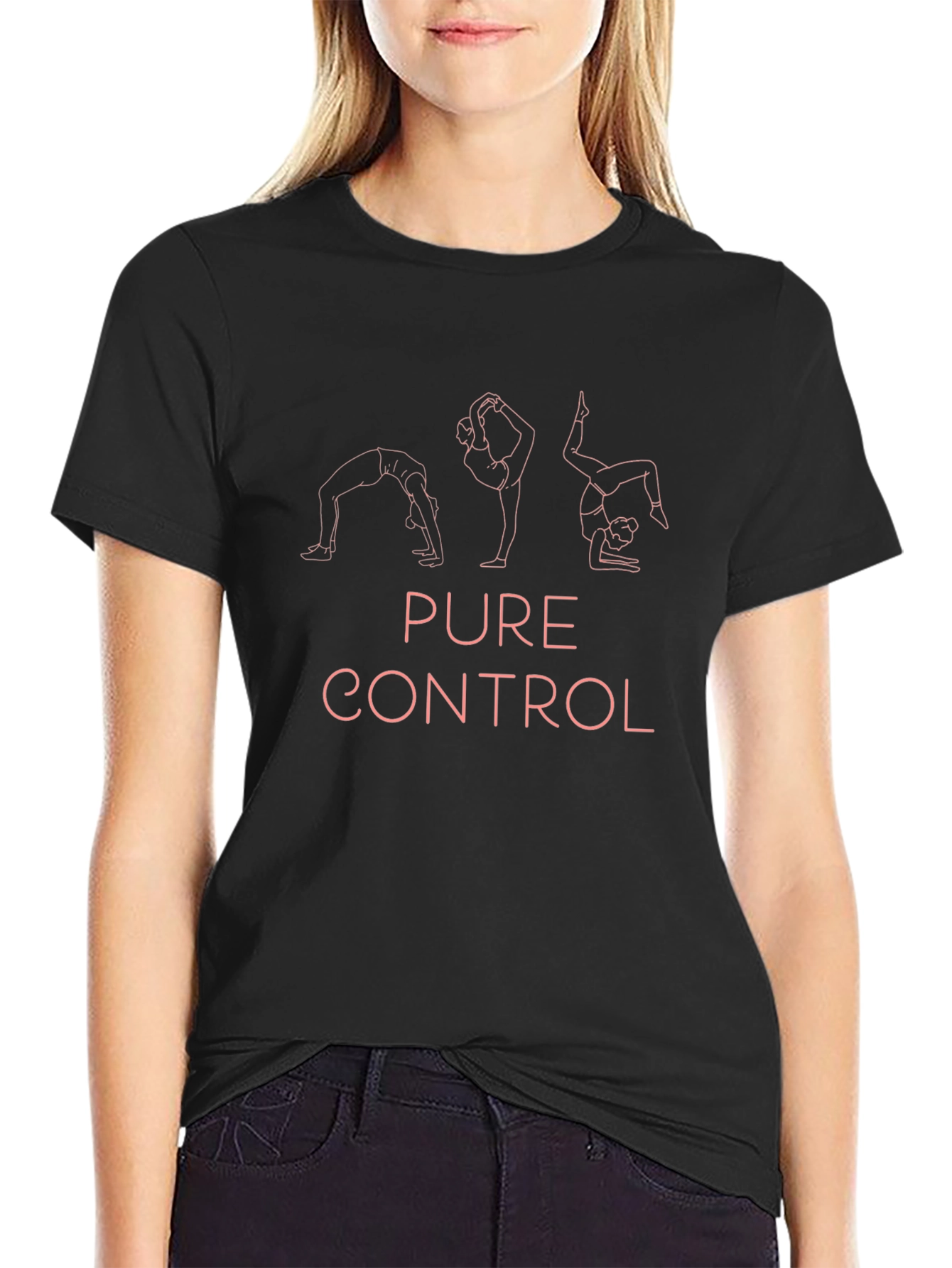 Pure Control Yoga Black T-Shirt