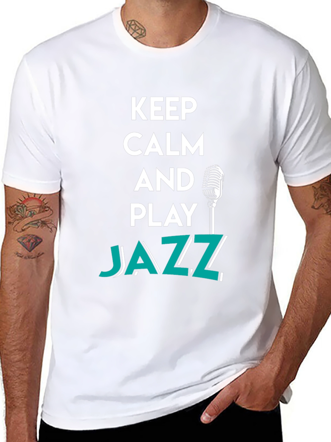 Keep Calm and Play Jazz Graphic Tee
