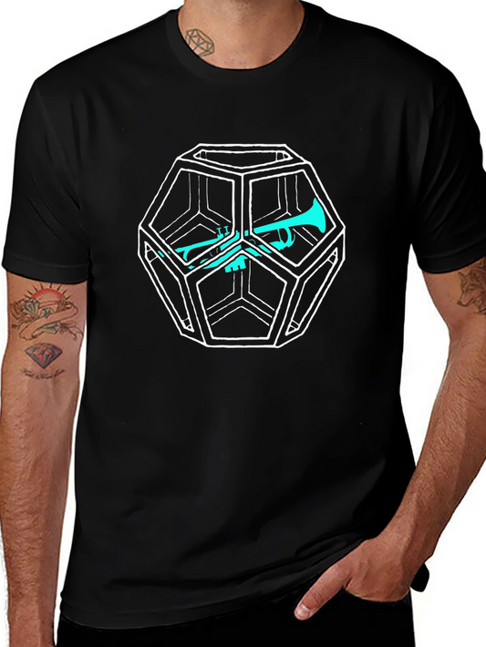 Geometric Trumpet T-Shirt - Modern Music Tee