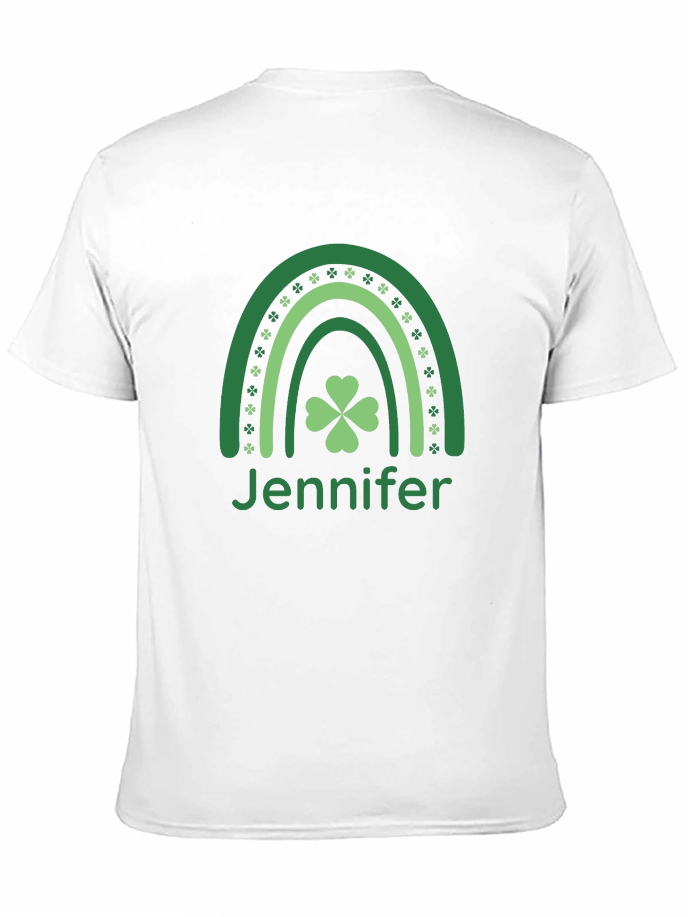 St. Patricks Day Jennifer Rainbow Shamrock T-Shirt
