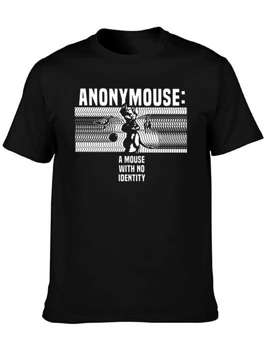 Anonymouse T-Shirt: A Mouse With No Identity Black Tee