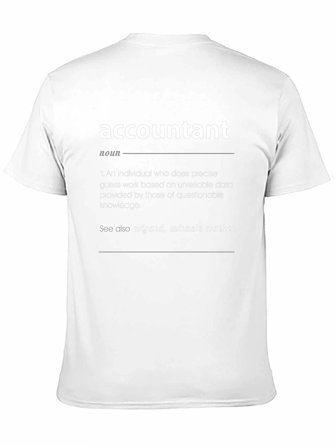 Accountant Definition Graphic Tee - Novelty Job Title T-Shirt