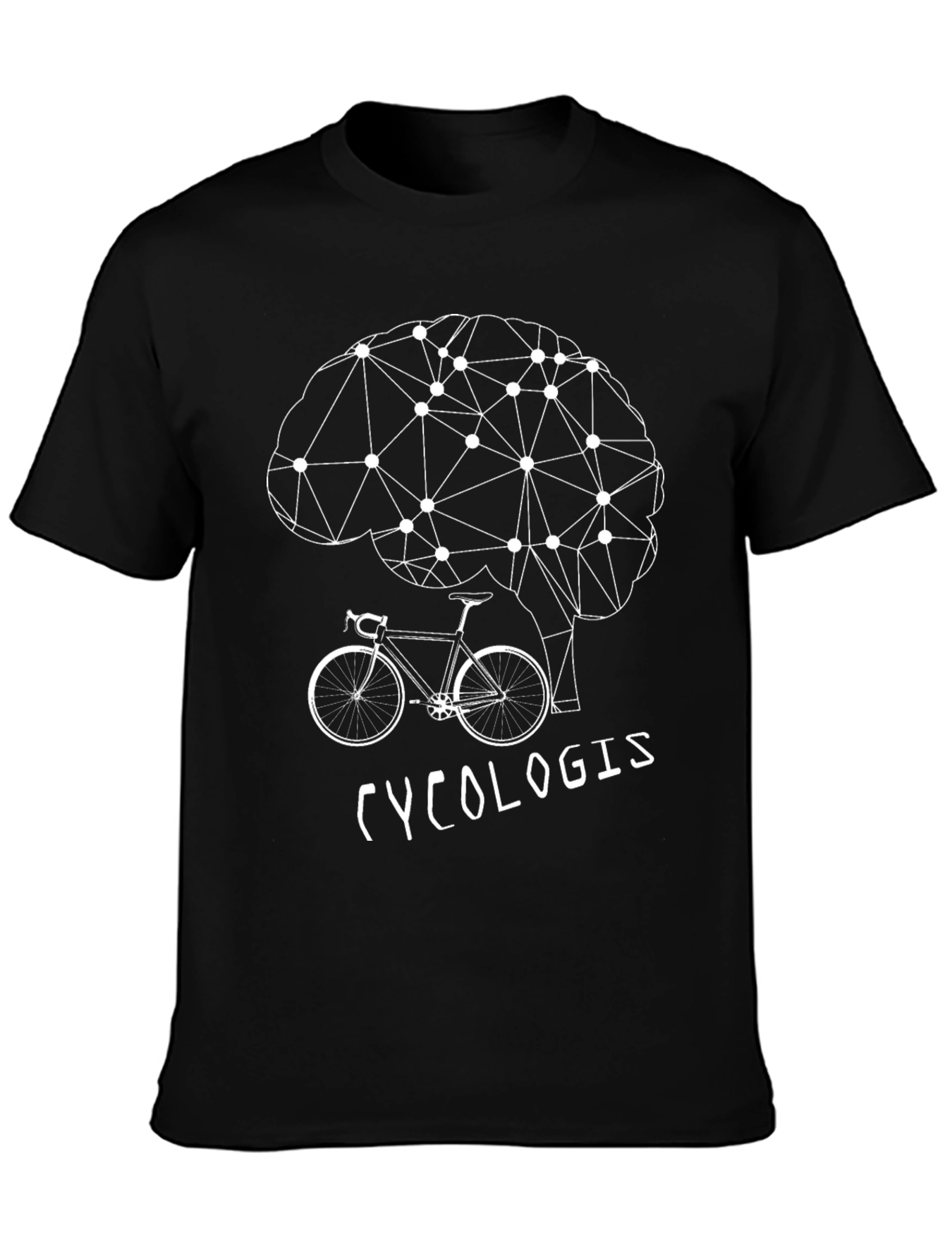 Cycologist Brain Bike Black T-Shirt