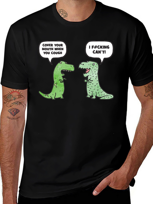 Funny Dinosaur Cough Cover T-Shirt