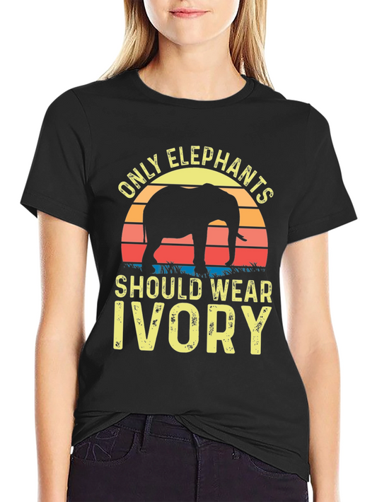 Elephant Ivory Awareness T-Shirt - Black