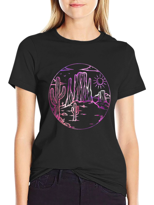 Desert Scene Black T-Shirt