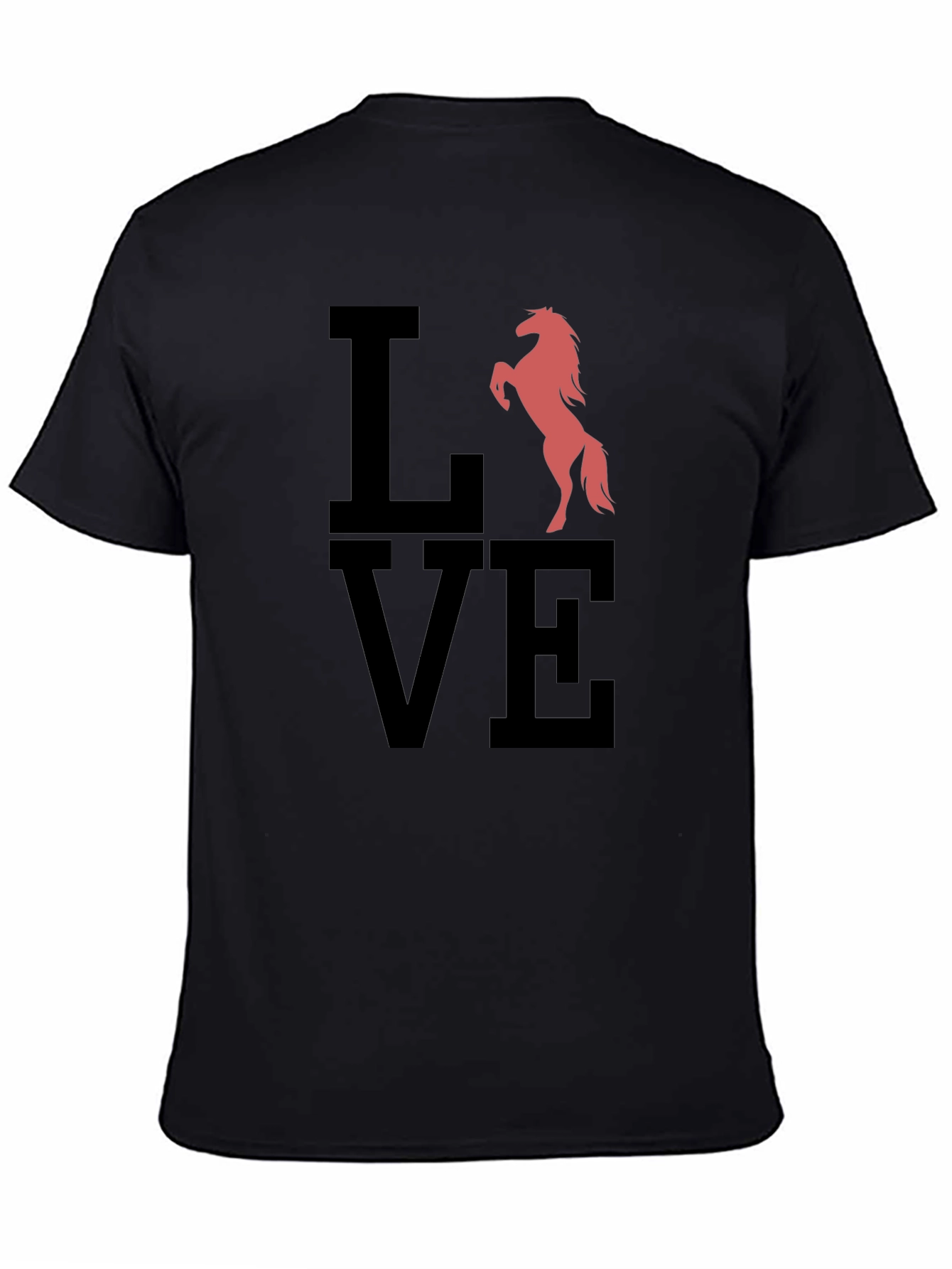 Love Horse Graphic Tee - Black