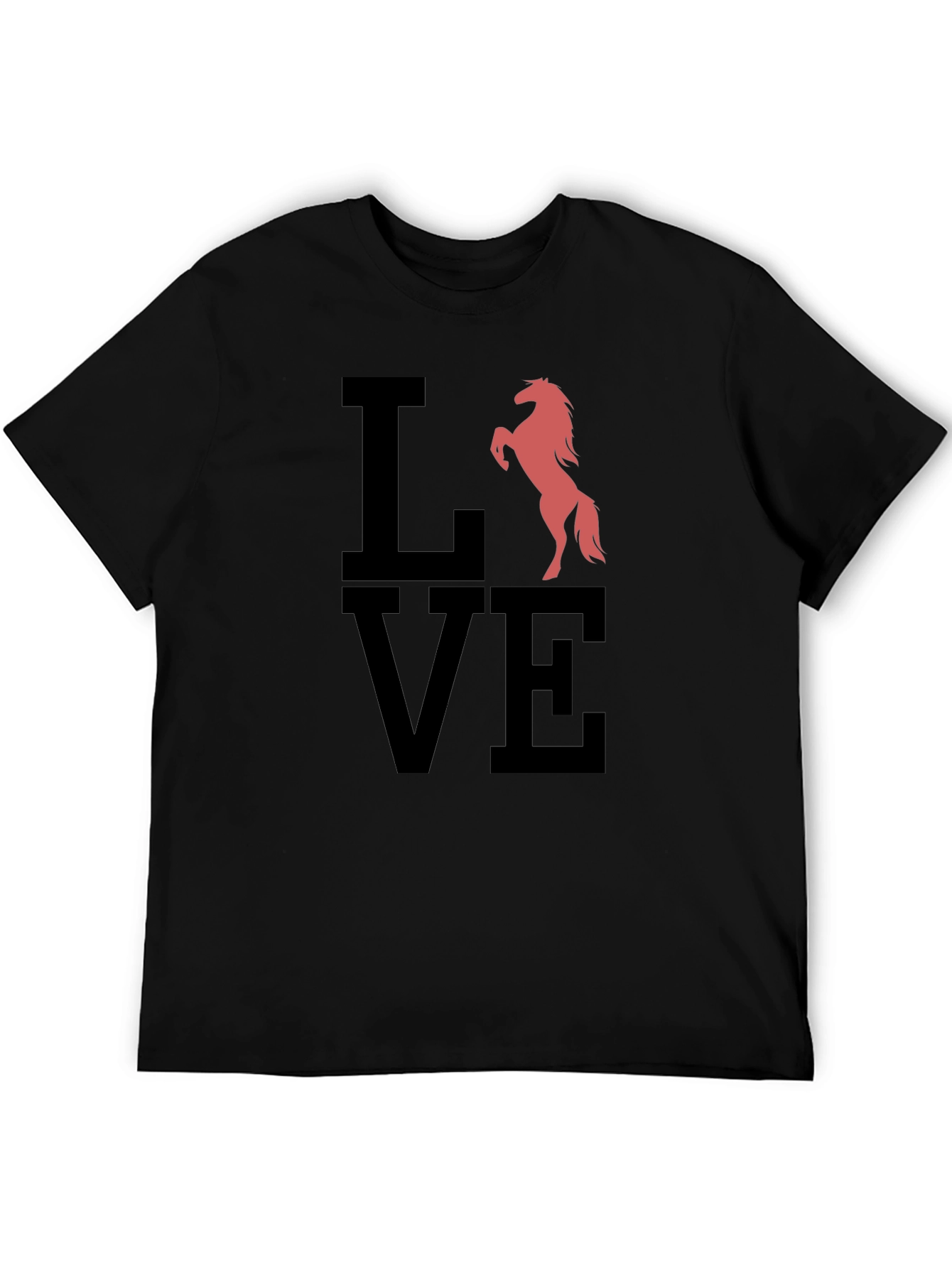 Love Horse Graphic Tee - Black
