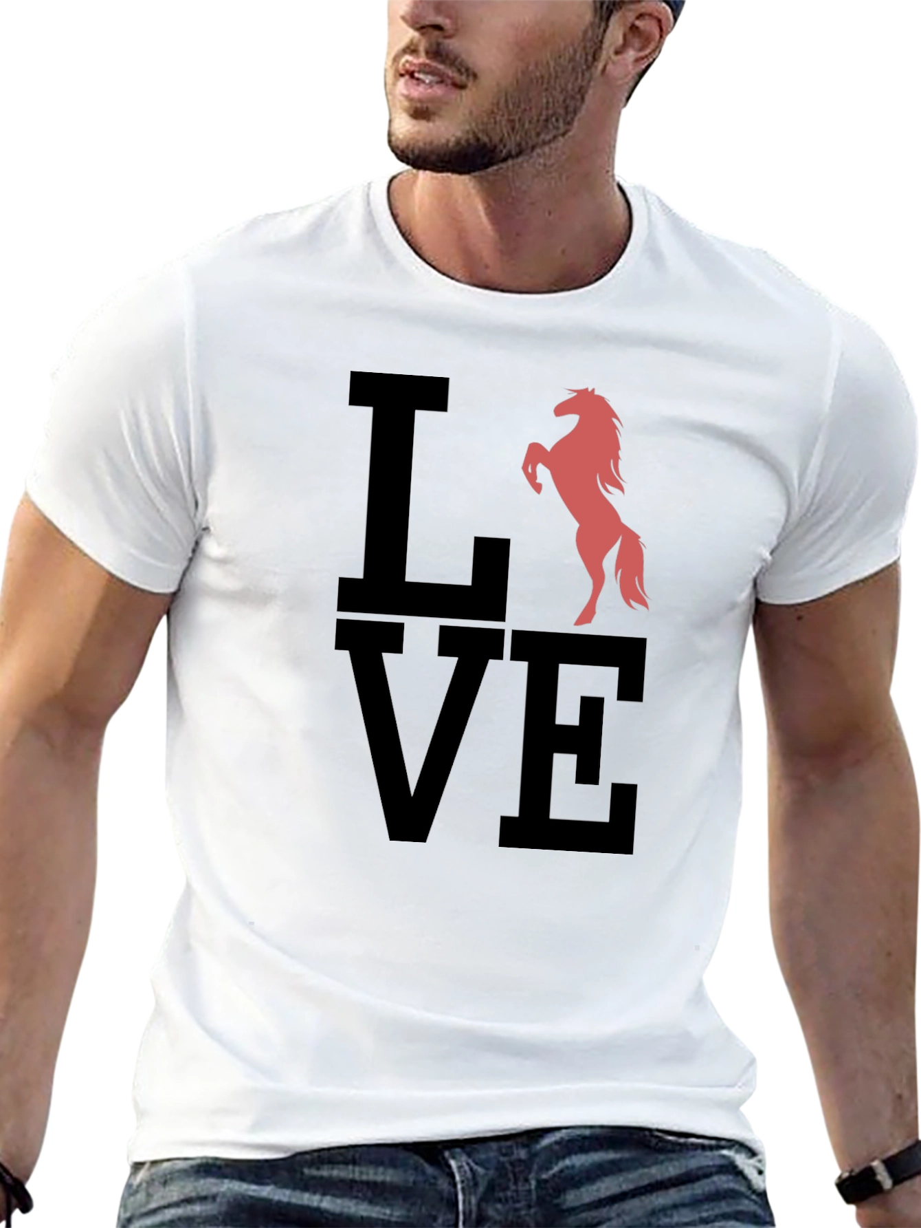 Love Horse Graphic Tee - Black