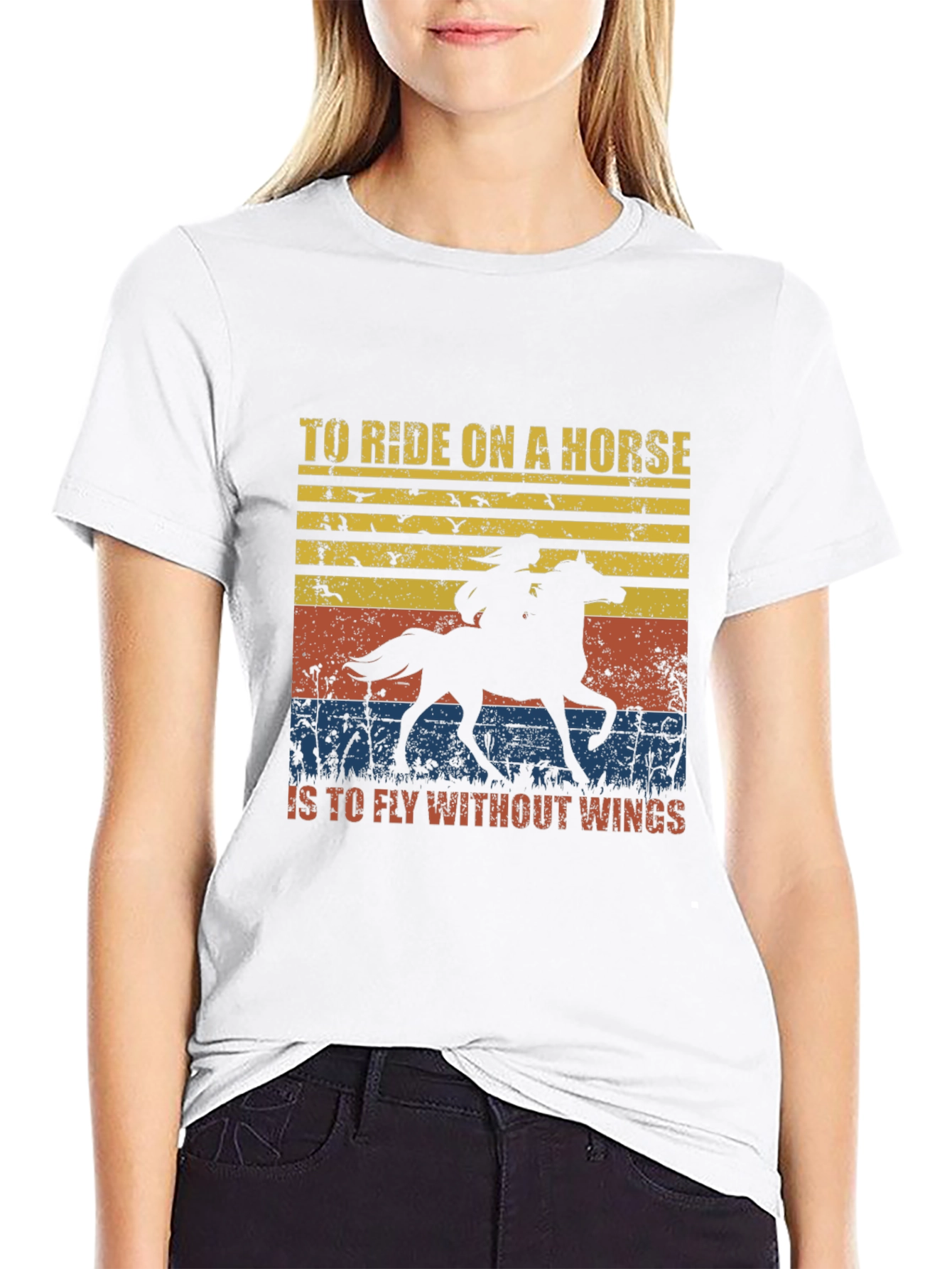 Equestrian Rider Horse Graphic T-Shirt