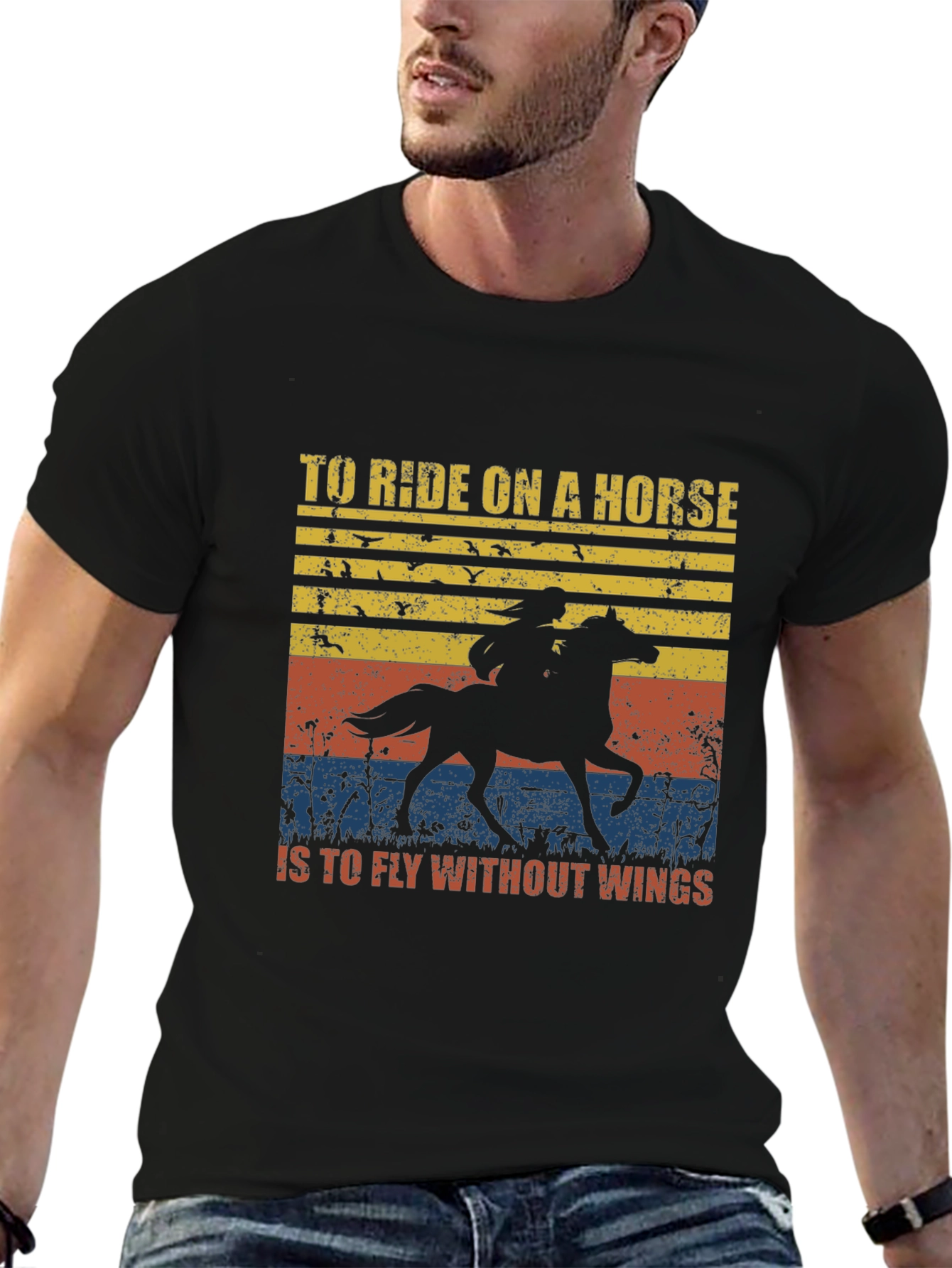 Equestrian Rider Horse Graphic T-Shirt