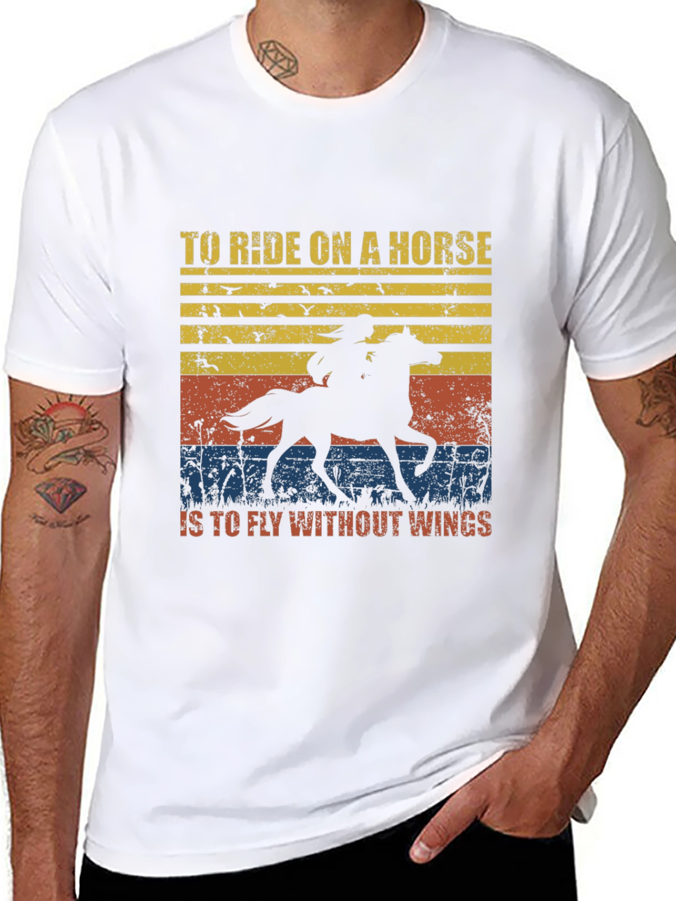 Equestrian Rider Horse Graphic T-Shirt