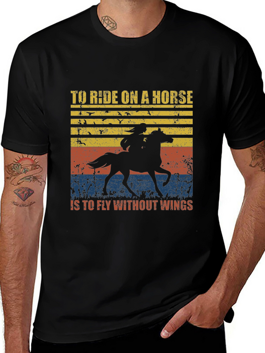 Equestrian Rider Horse Graphic T-Shirt