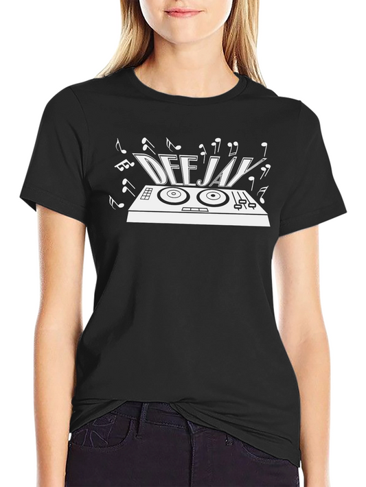 DJ Turntable Graphic Black T-Shirt