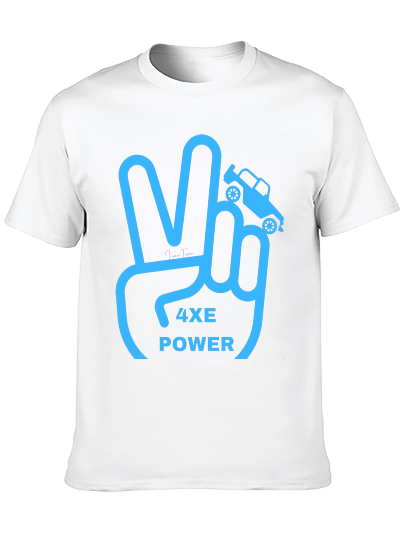 4XE Power Peace Sign Graphic T-Shirt