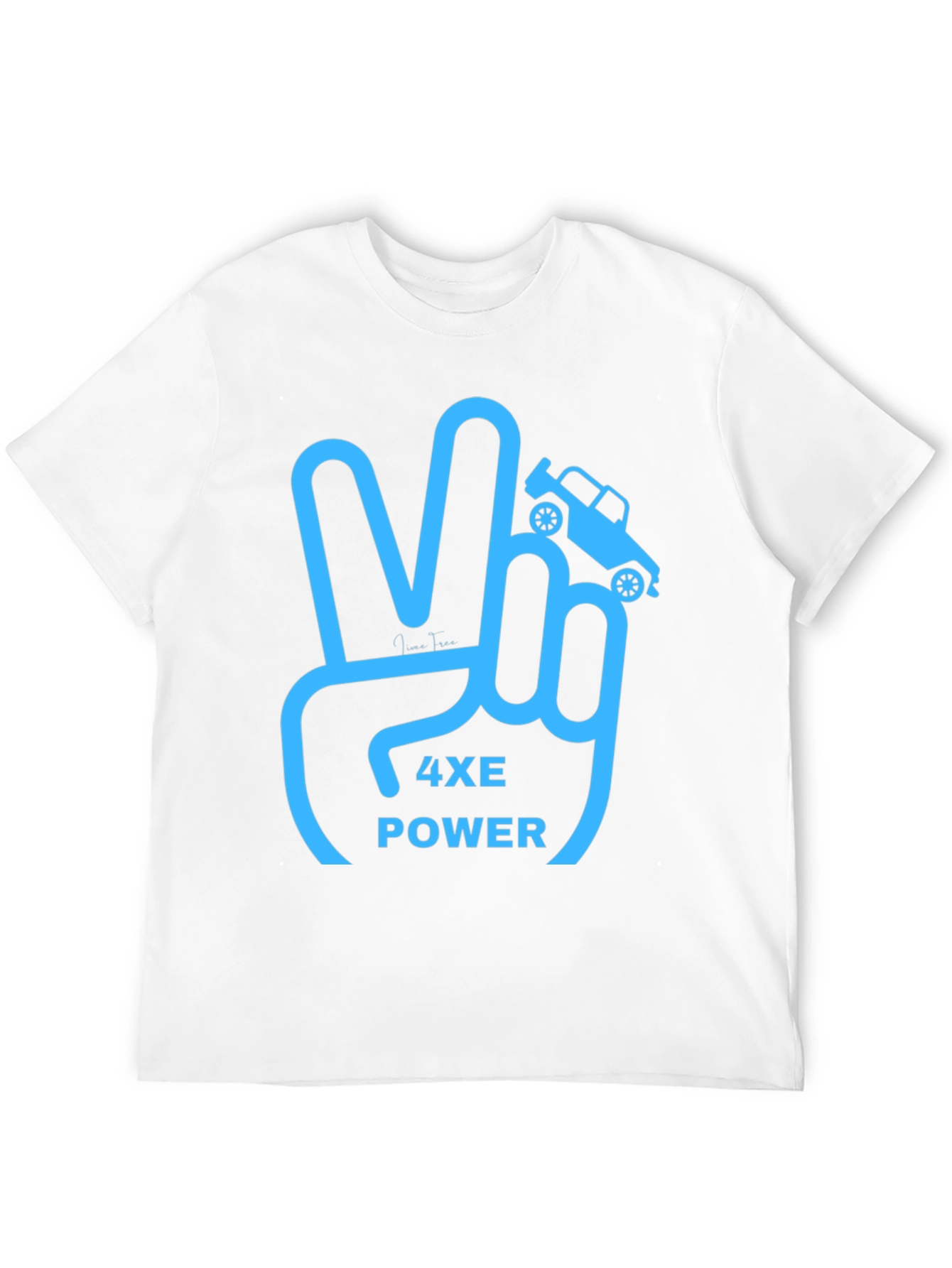 4XE Power Peace Sign Graphic T-Shirt
