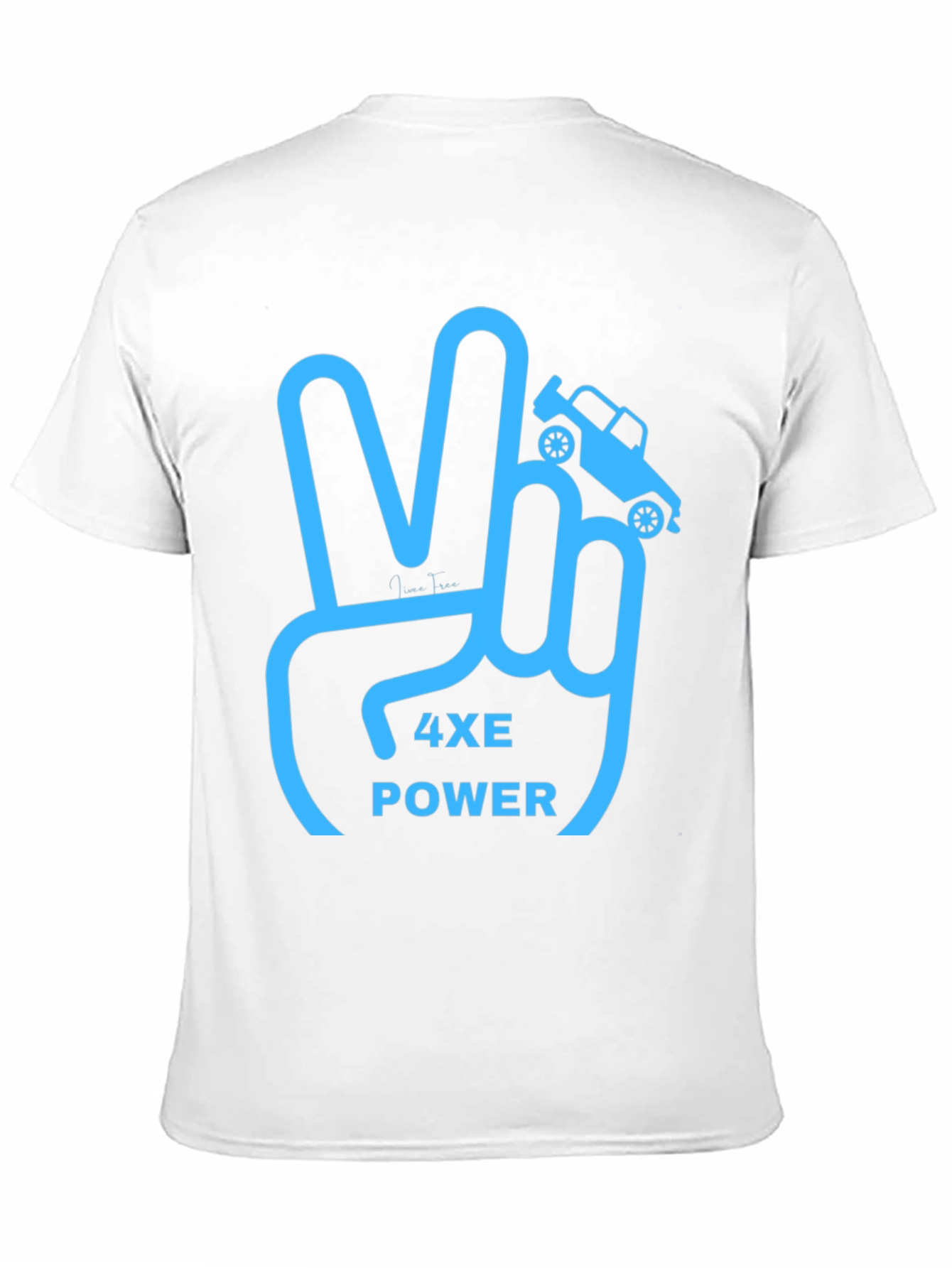 4XE Power Peace Sign Graphic T-Shirt