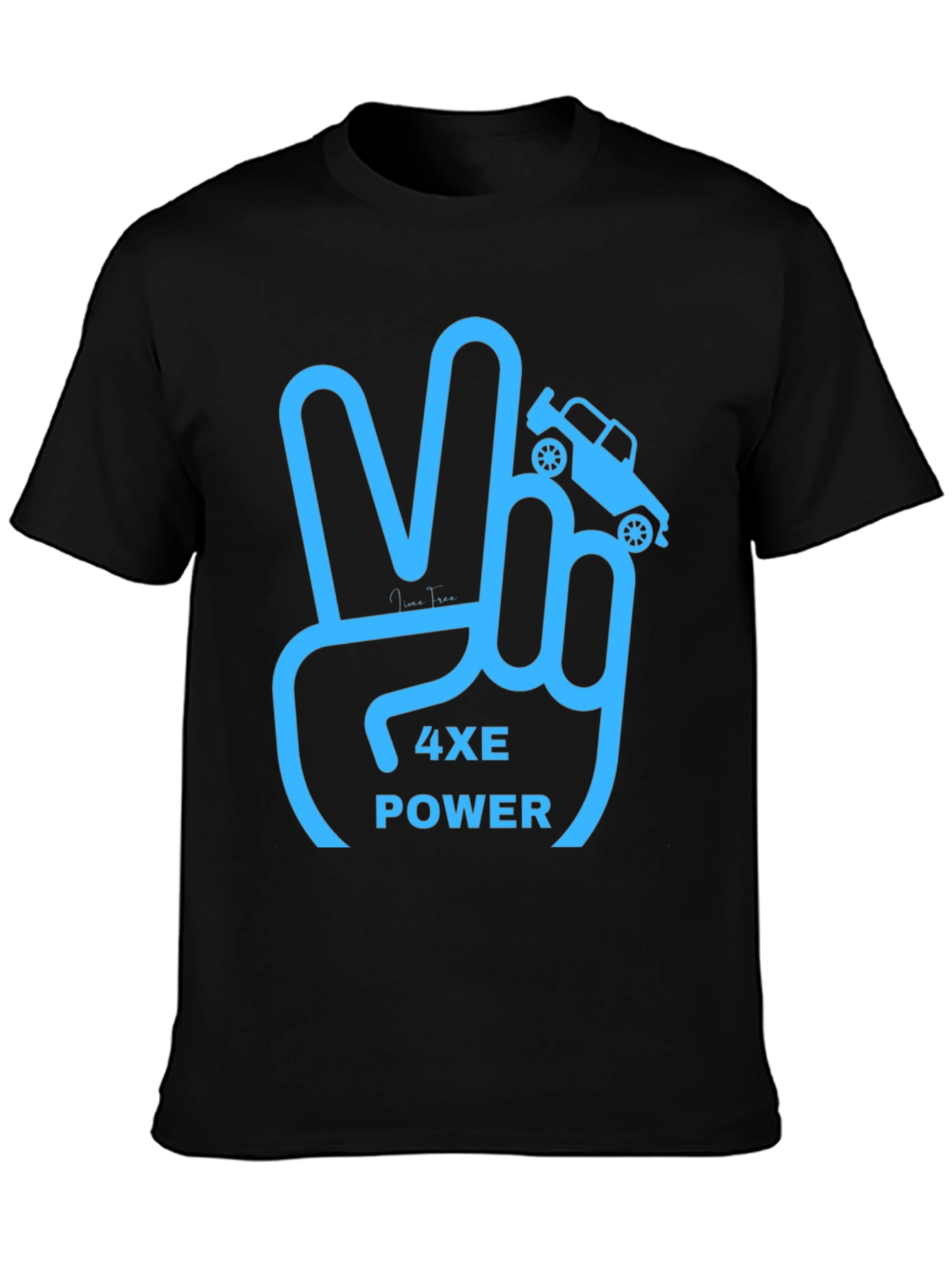 4XE Power Peace Sign Graphic T-Shirt