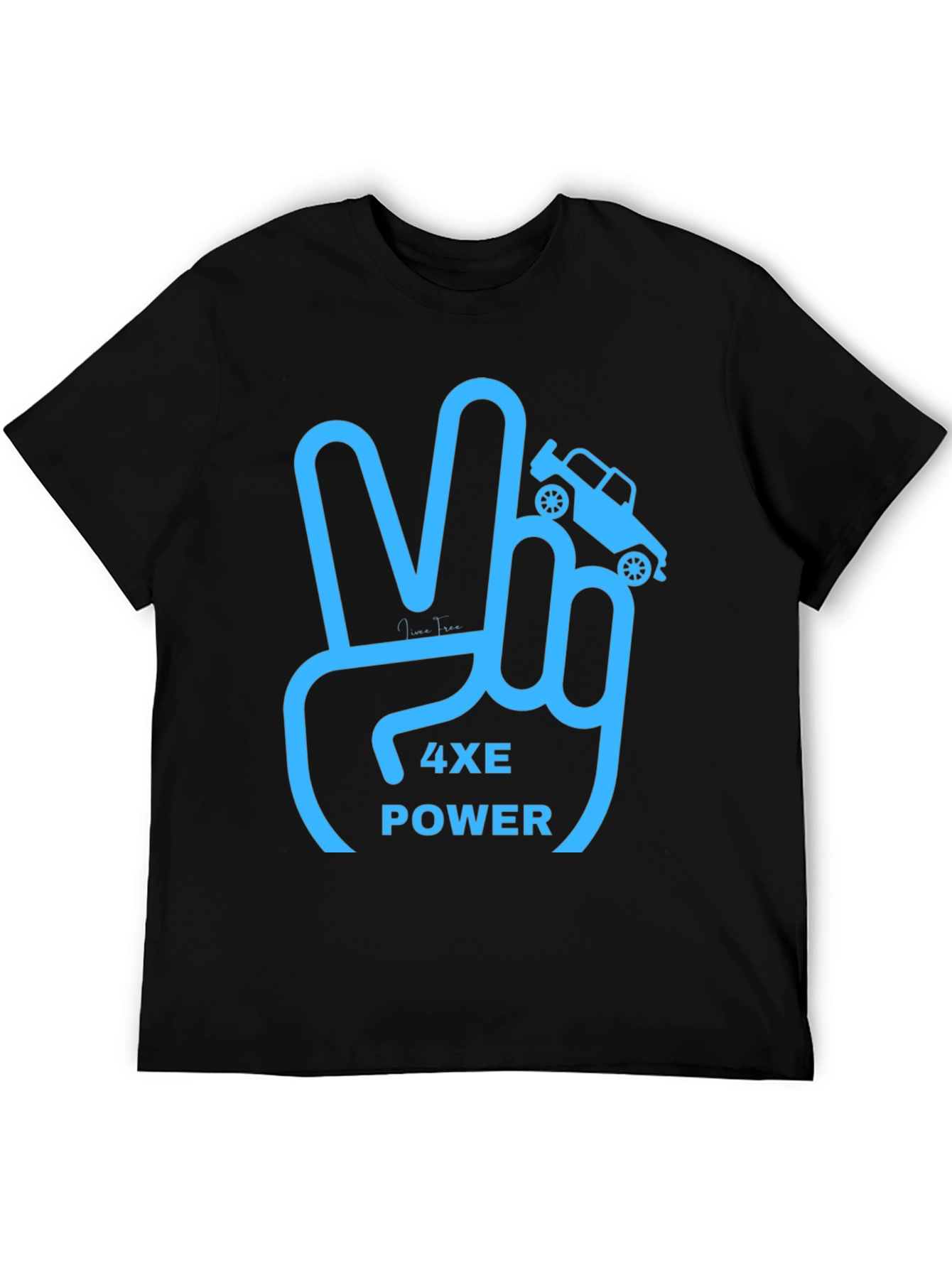 4XE Power Peace Sign Graphic T-Shirt