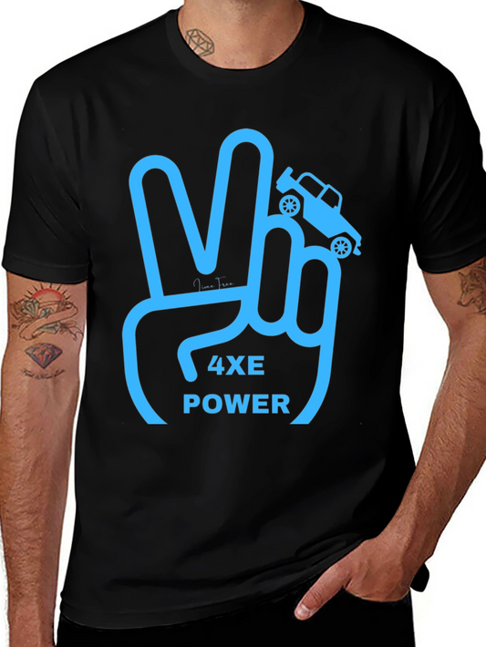 4XE Power Peace Sign Graphic T-Shirt