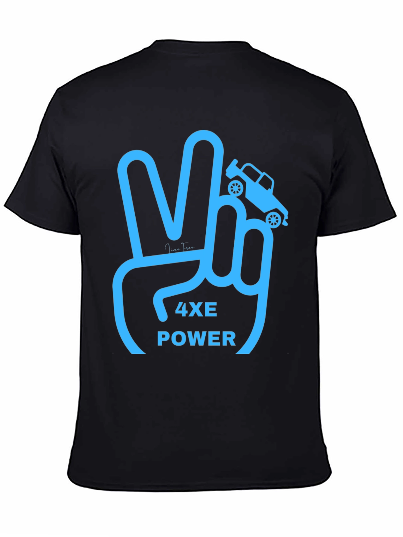 4XE Power Peace Sign Graphic T-Shirt