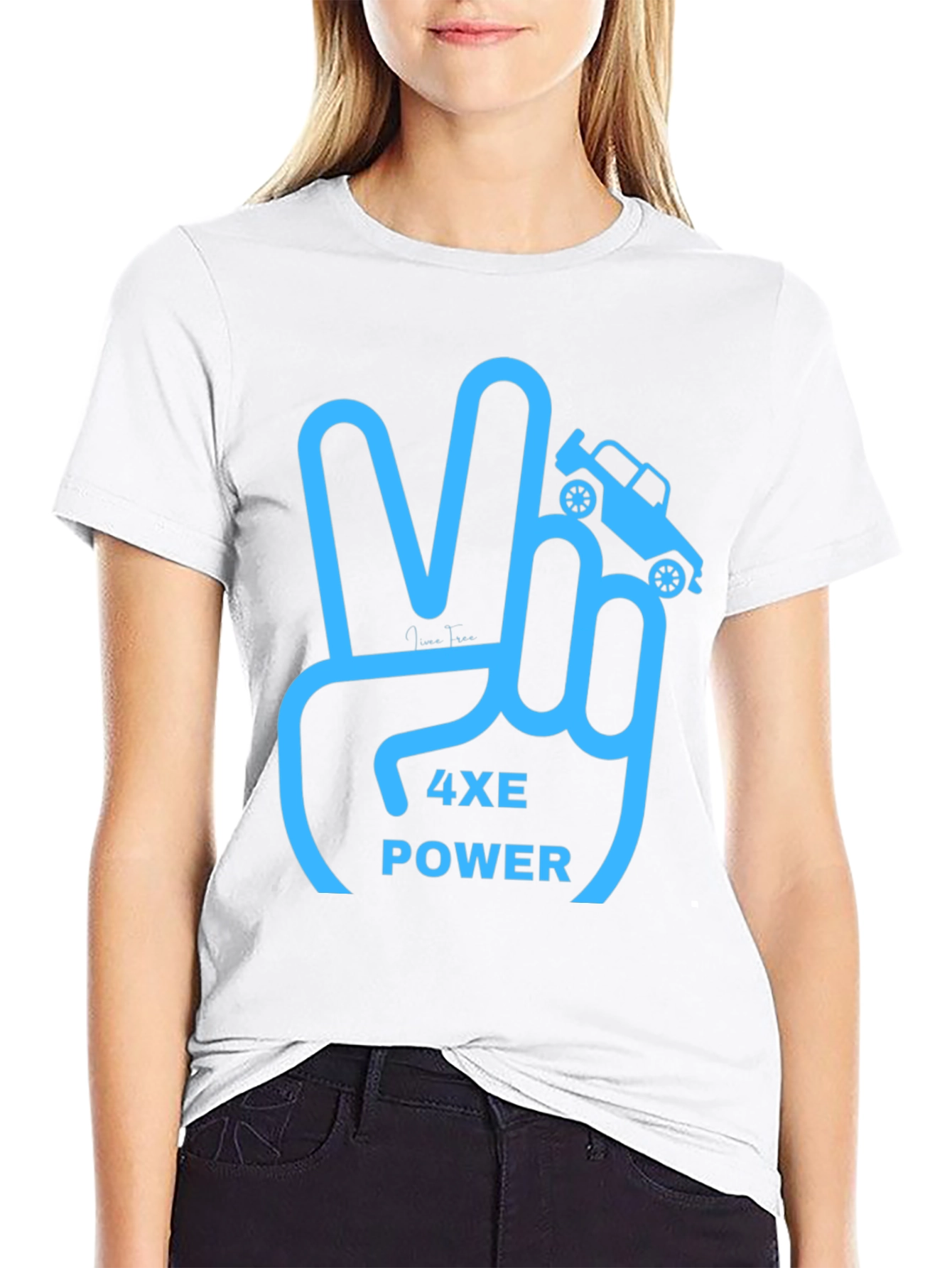 4XE Power Peace Sign Graphic T-Shirt