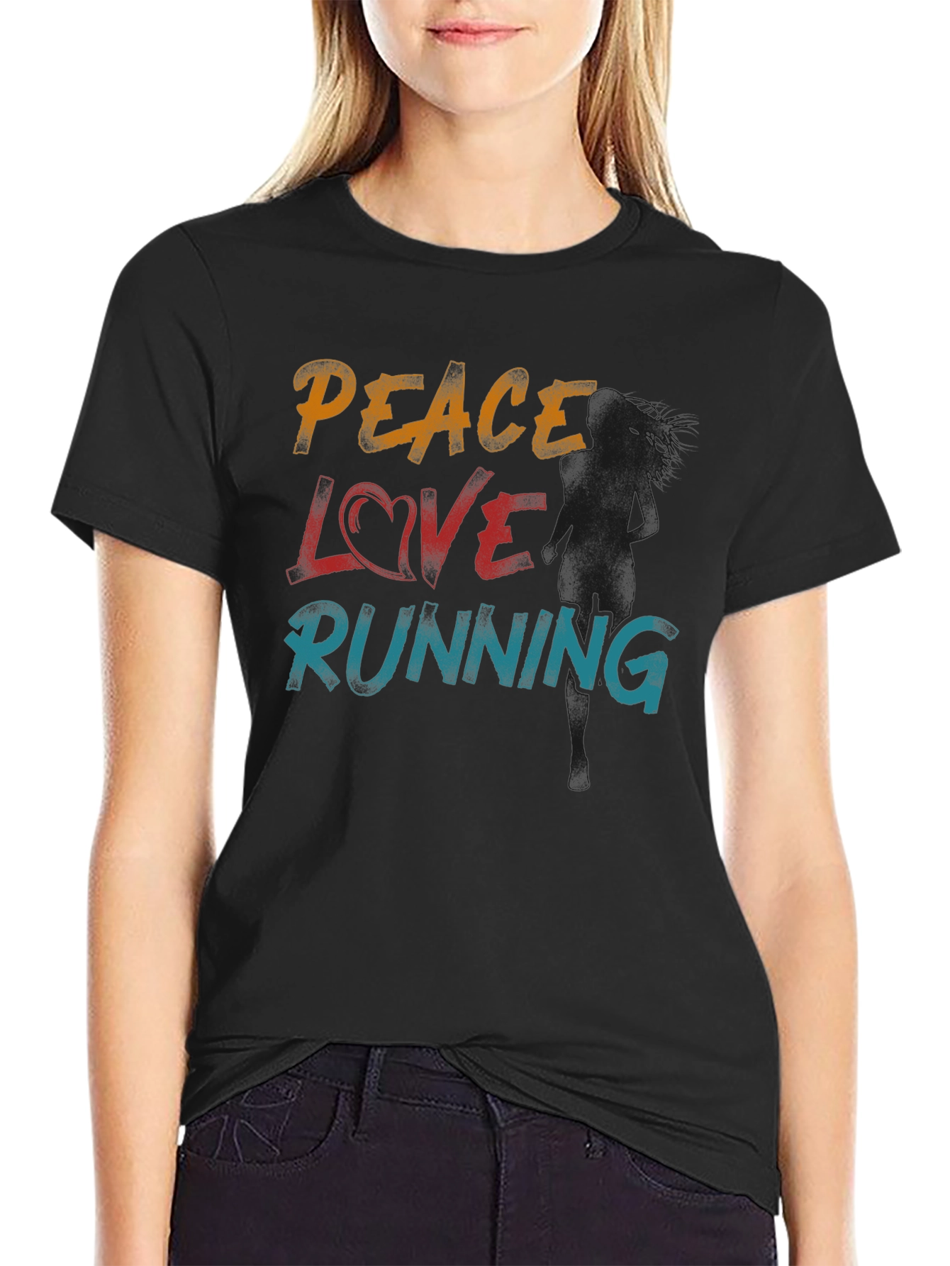 Peace Love Running Graphic Tee