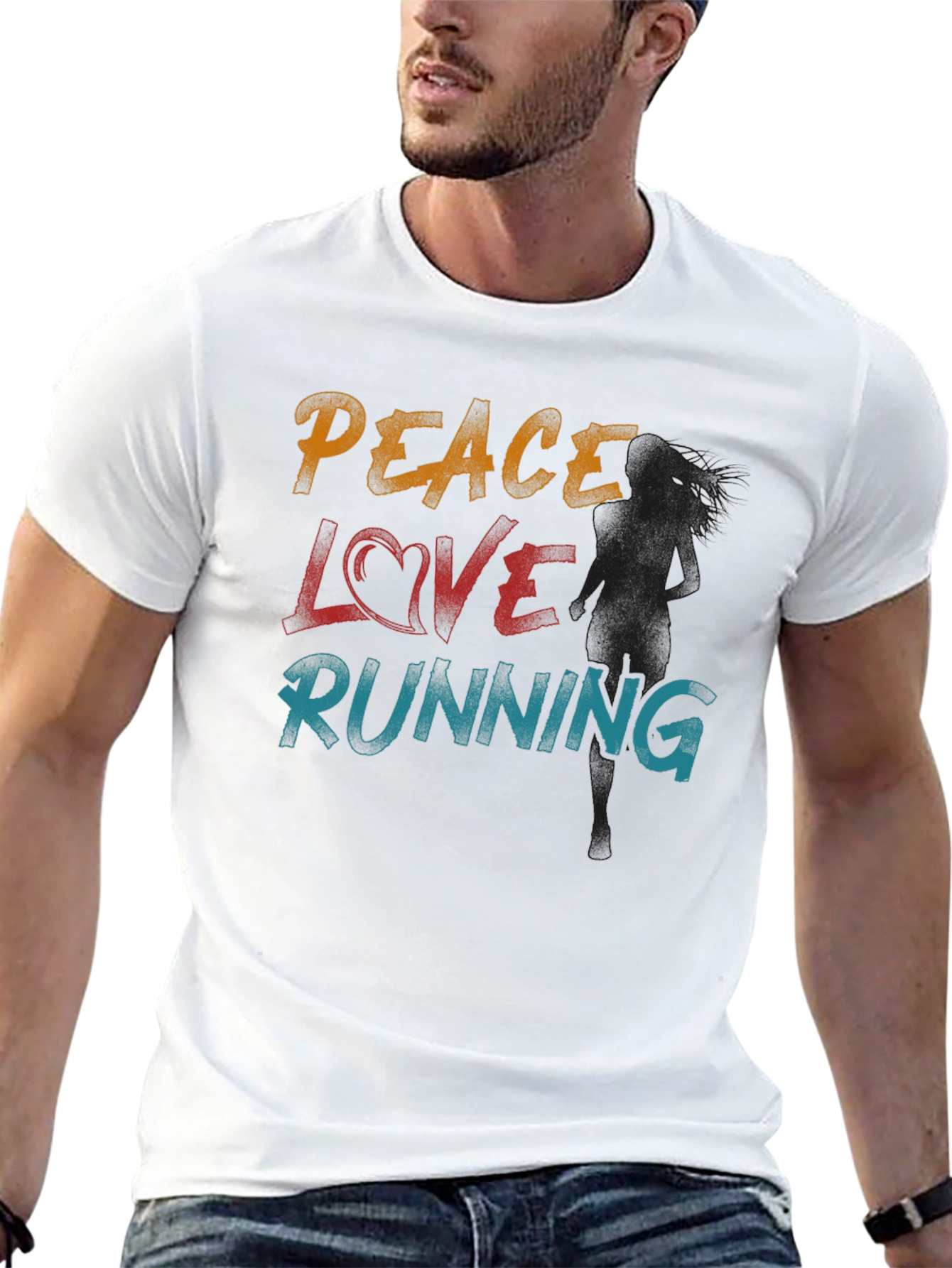 Peace Love Running Graphic Tee