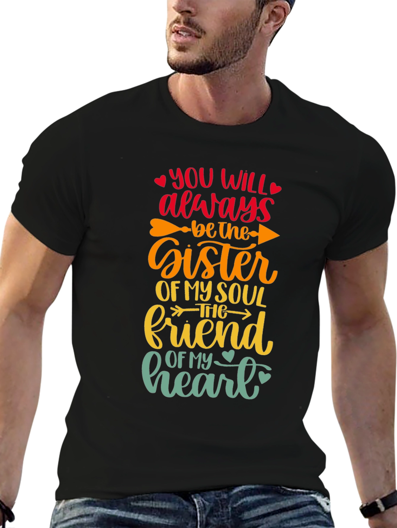 Sister Soul Friend Graphic T-Shirt - Trendy Comfort