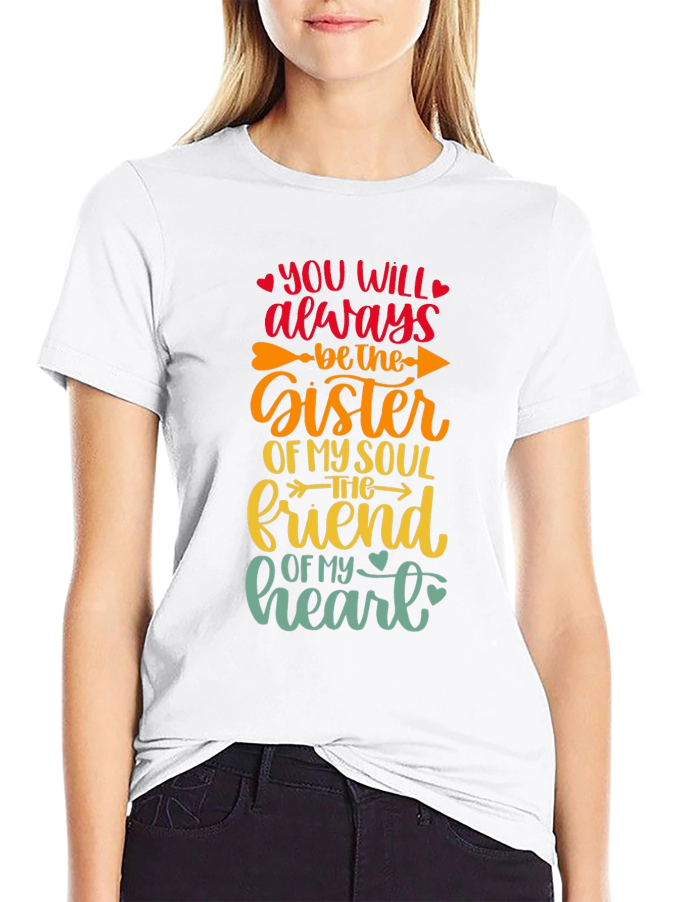 Sister Soul Friend Graphic T-Shirt - Trendy Comfort