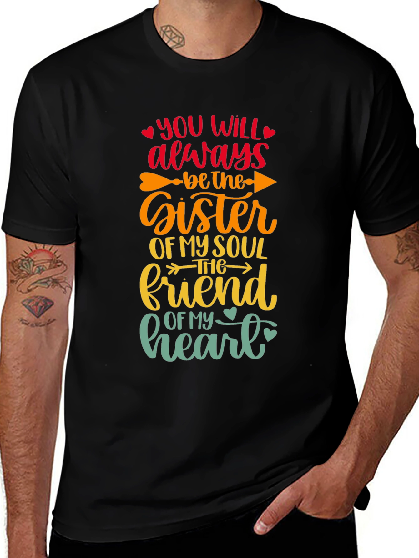Sister Soul Friend Graphic T-Shirt - Trendy Comfort
