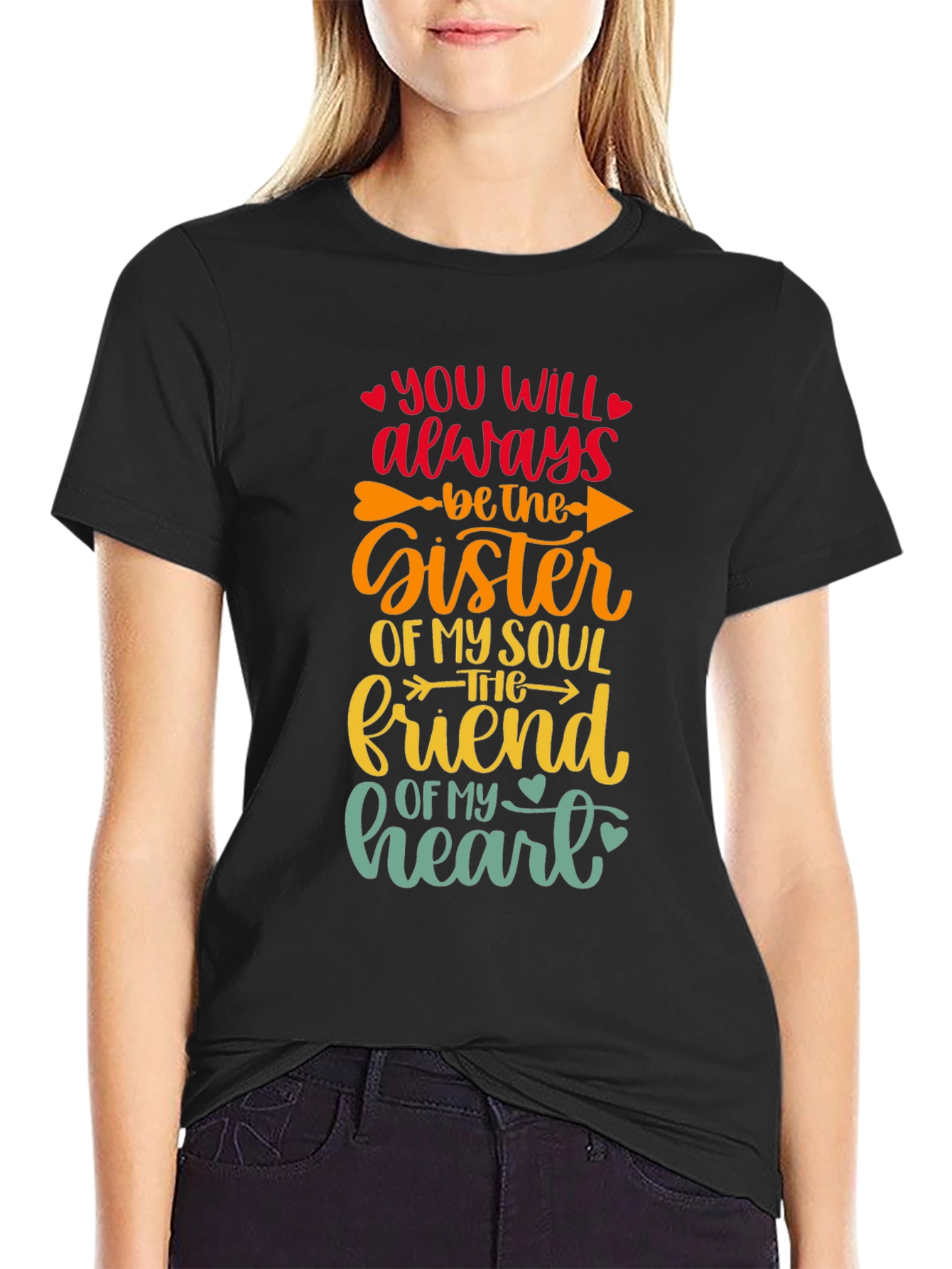 Sister Soul Friend Graphic T-Shirt - Trendy Comfort
