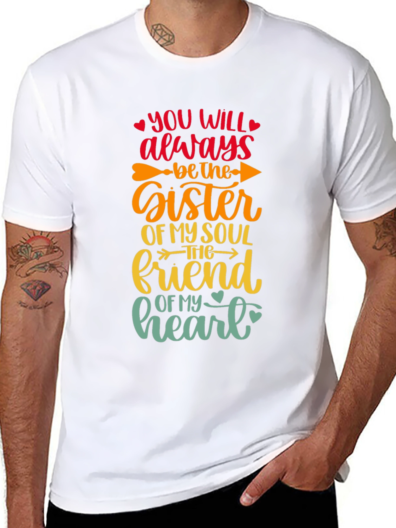 Sister Soul Friend Graphic T-Shirt - Trendy Comfort