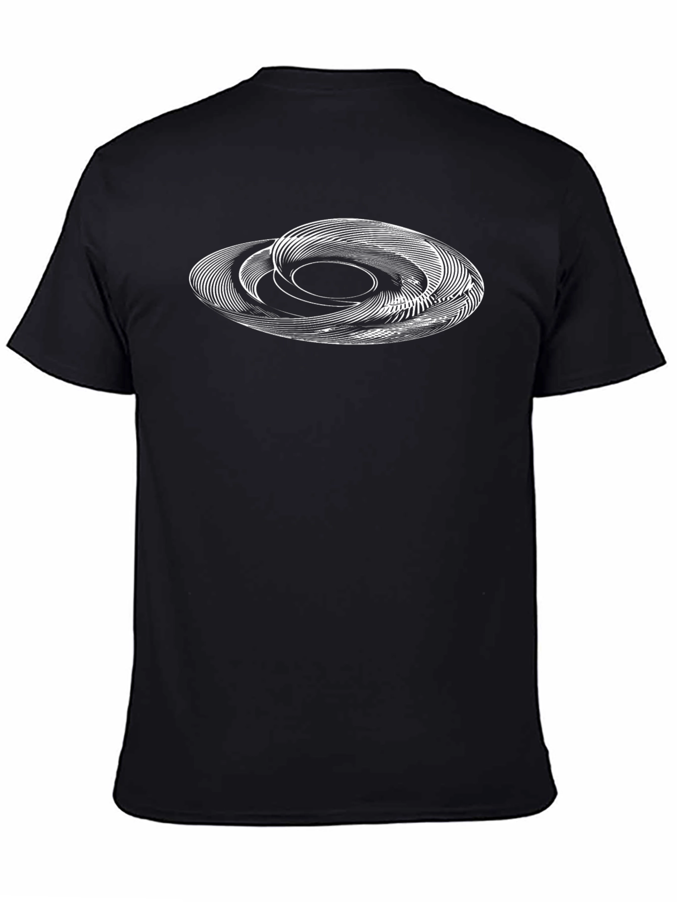 Abstract Orbit Graphic Black T-Shirt