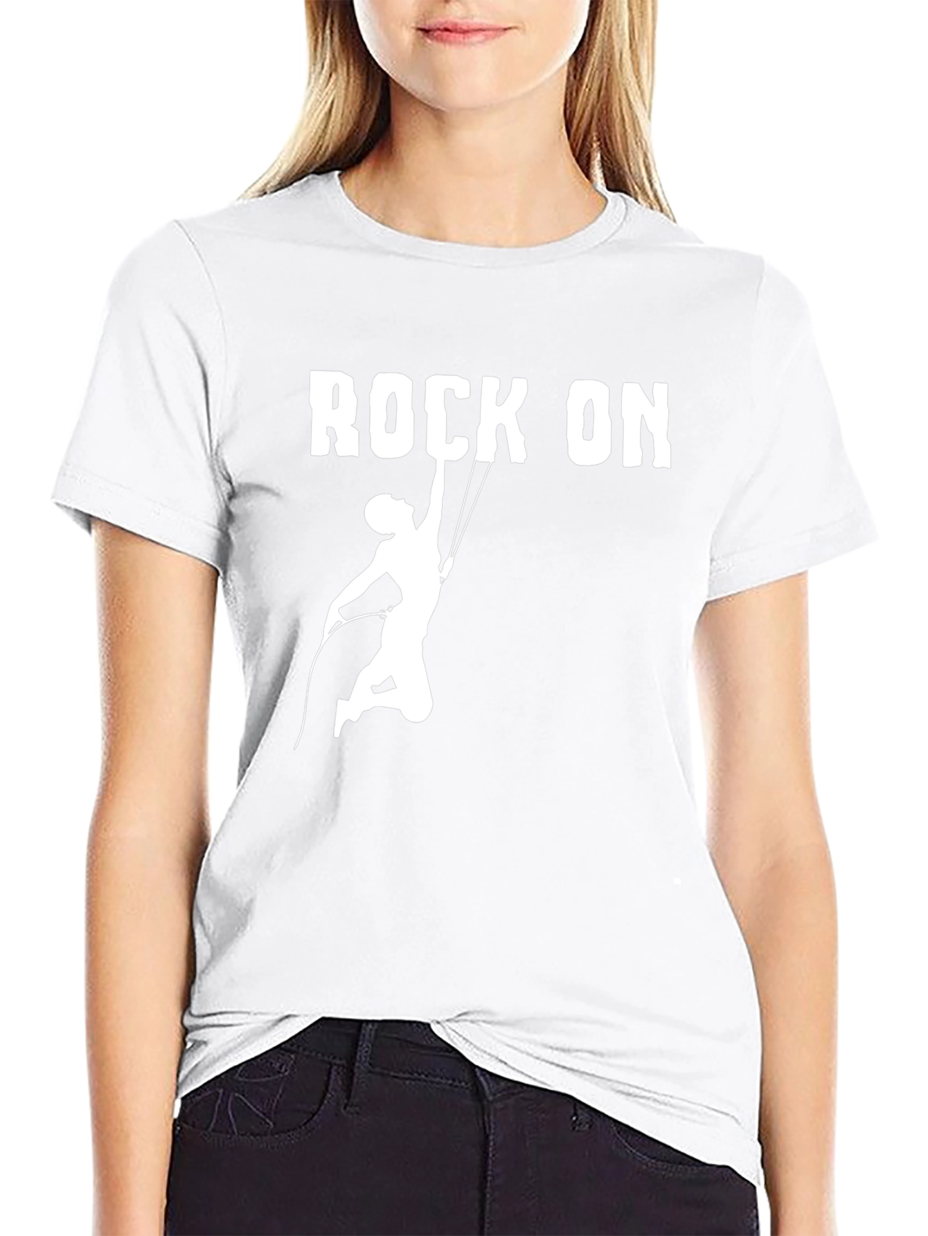 Rock On Climbing T-Shirt Black Graphic Tee