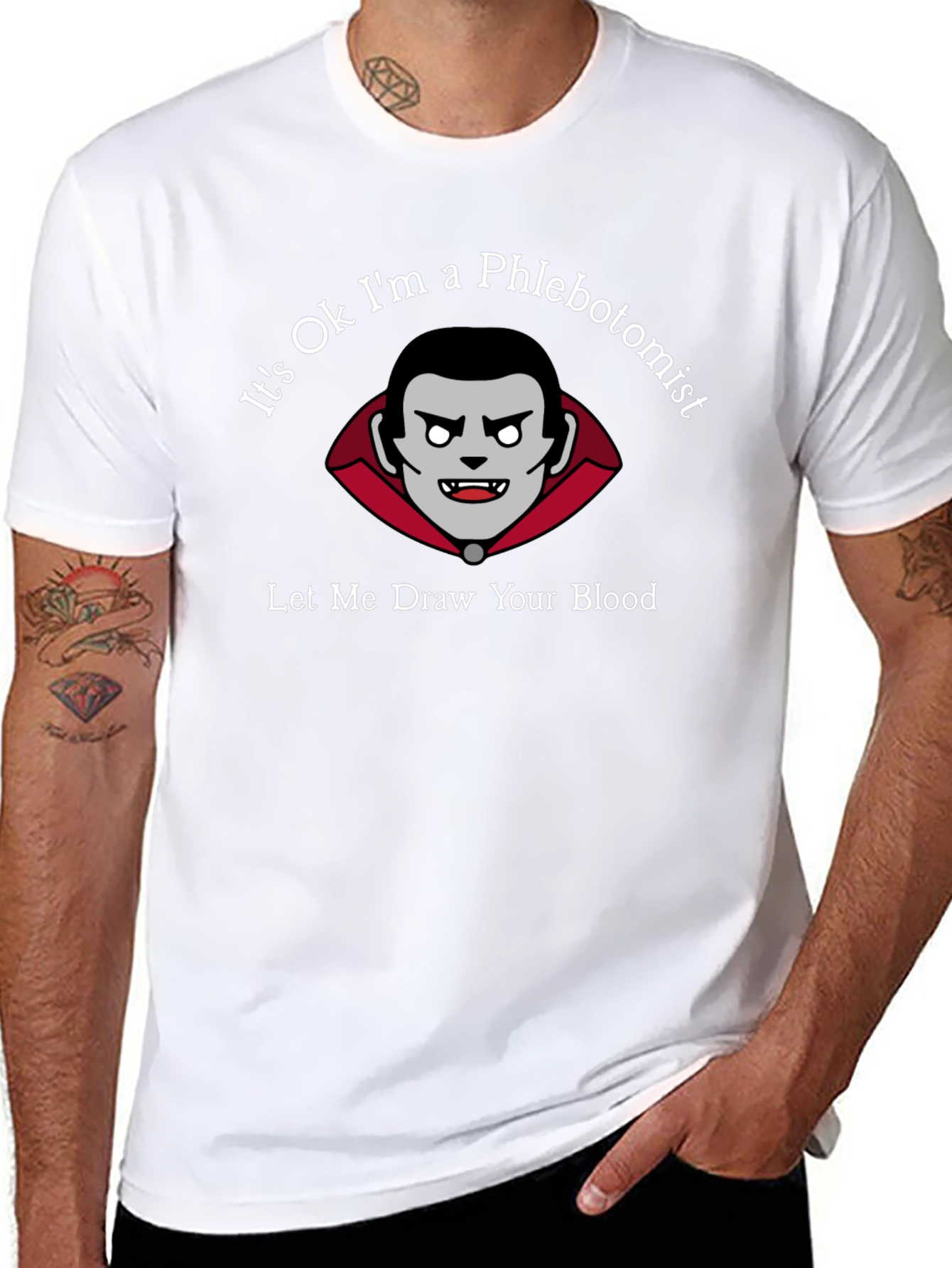 Phlebotomist Vampire Graphic Tee
