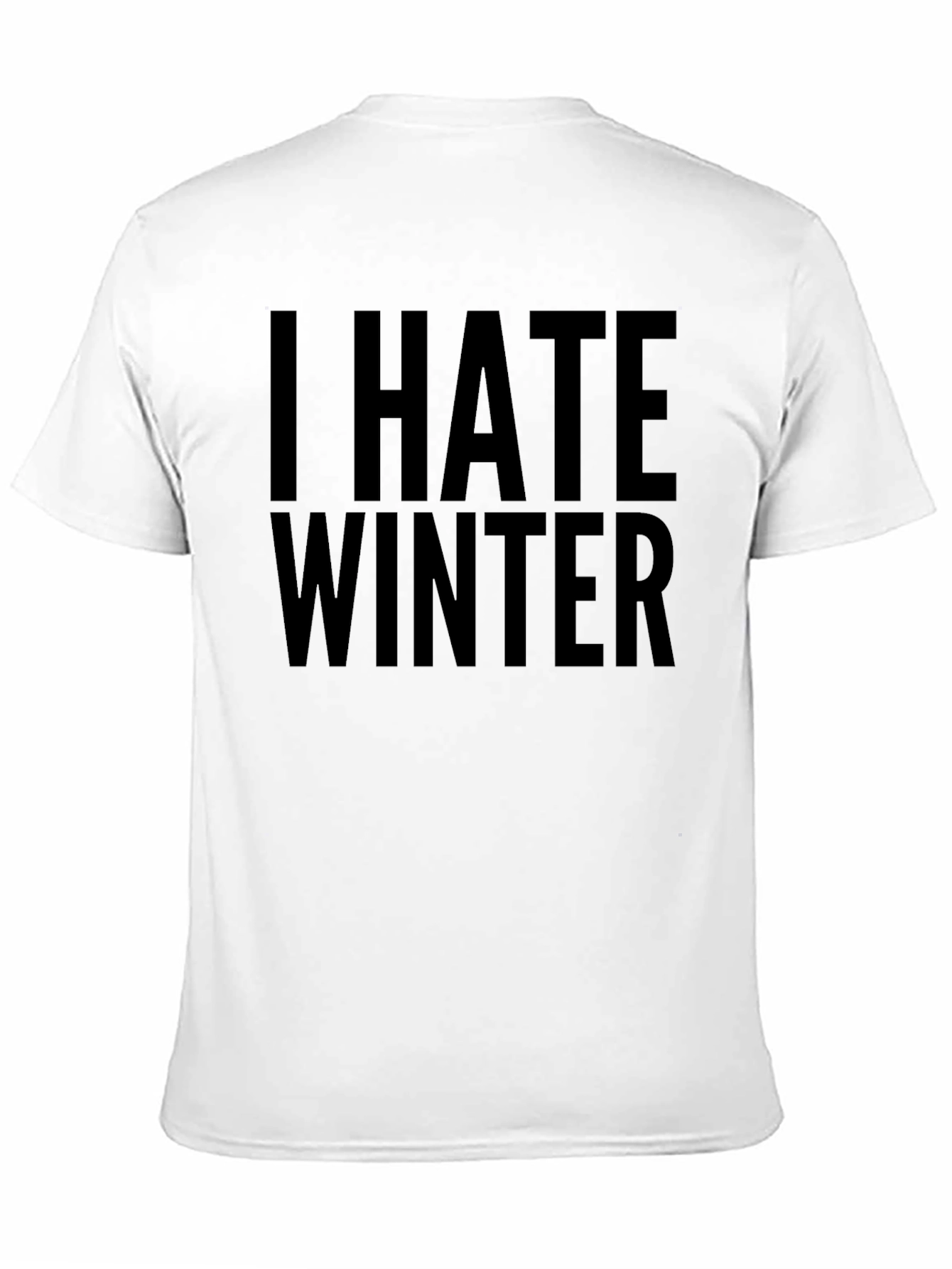 I Hate Winter Black Graphic Tee