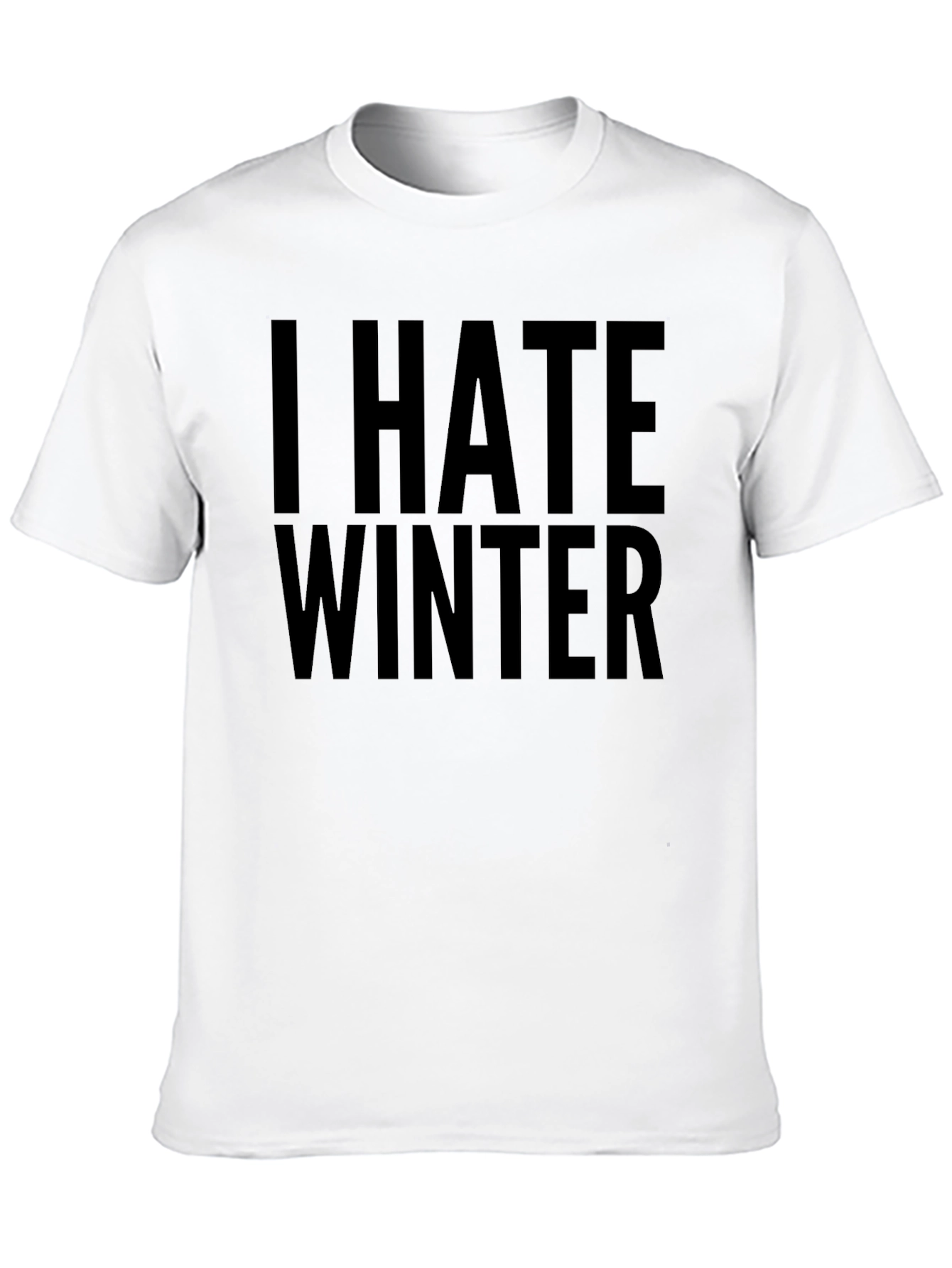 I Hate Winter Black Graphic Tee