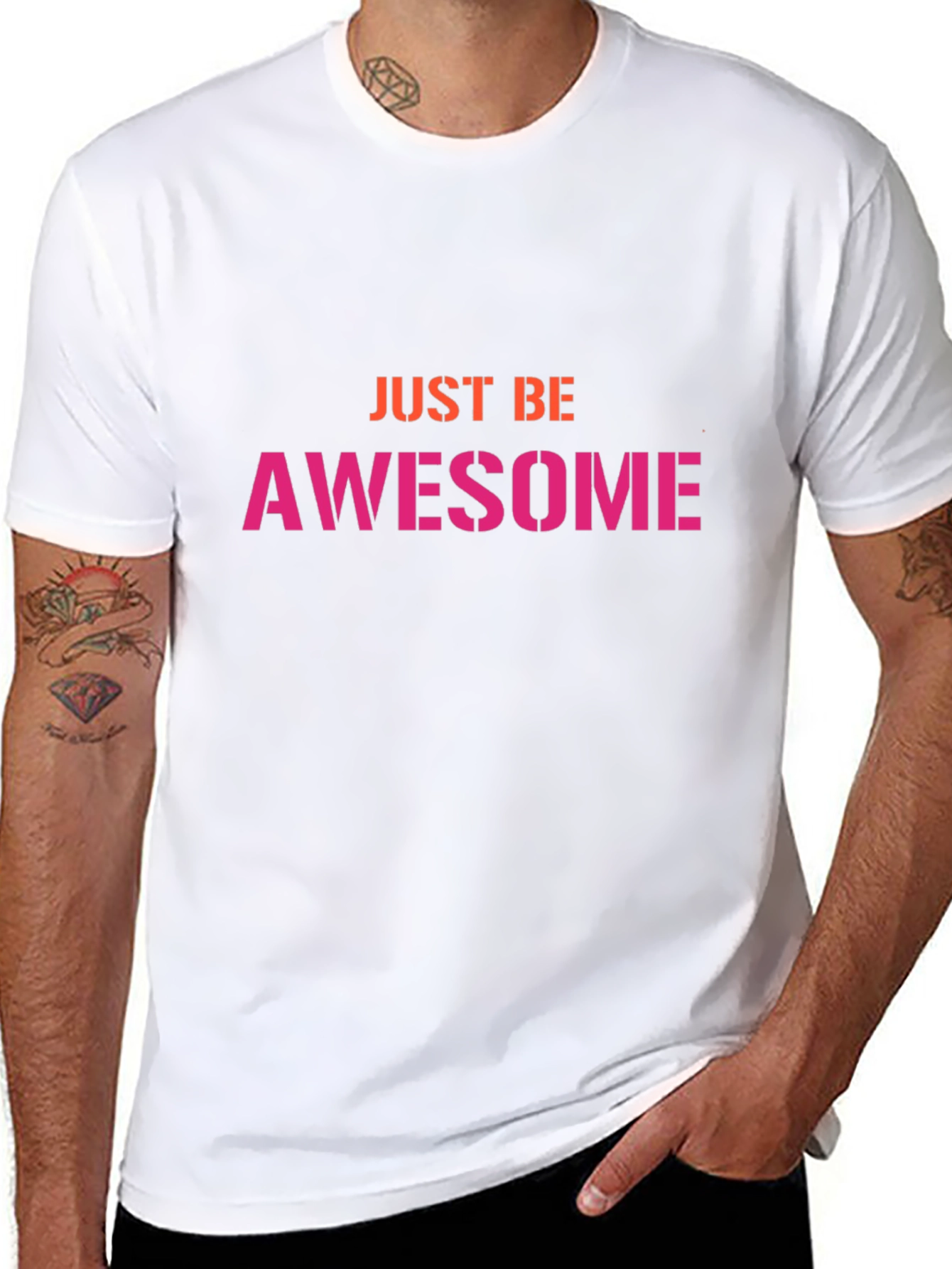 Just Be Awesome Graphic Tee - Black