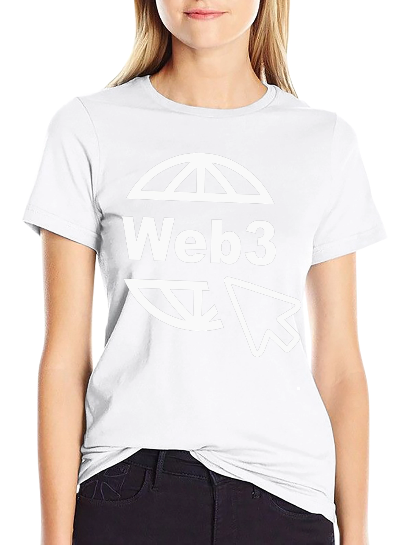 Web3 Globe & Cursor Black T-Shirt
