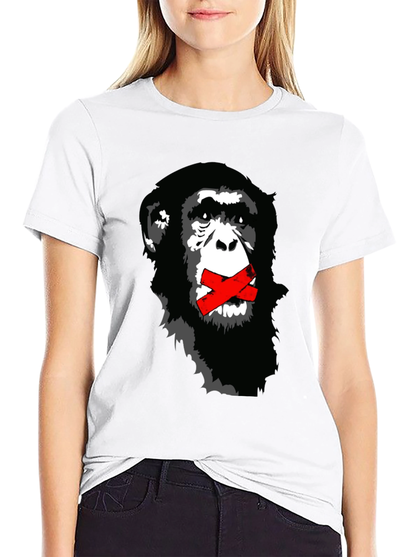 Chimpanzee Graphic T-Shirt - Hear No Evil