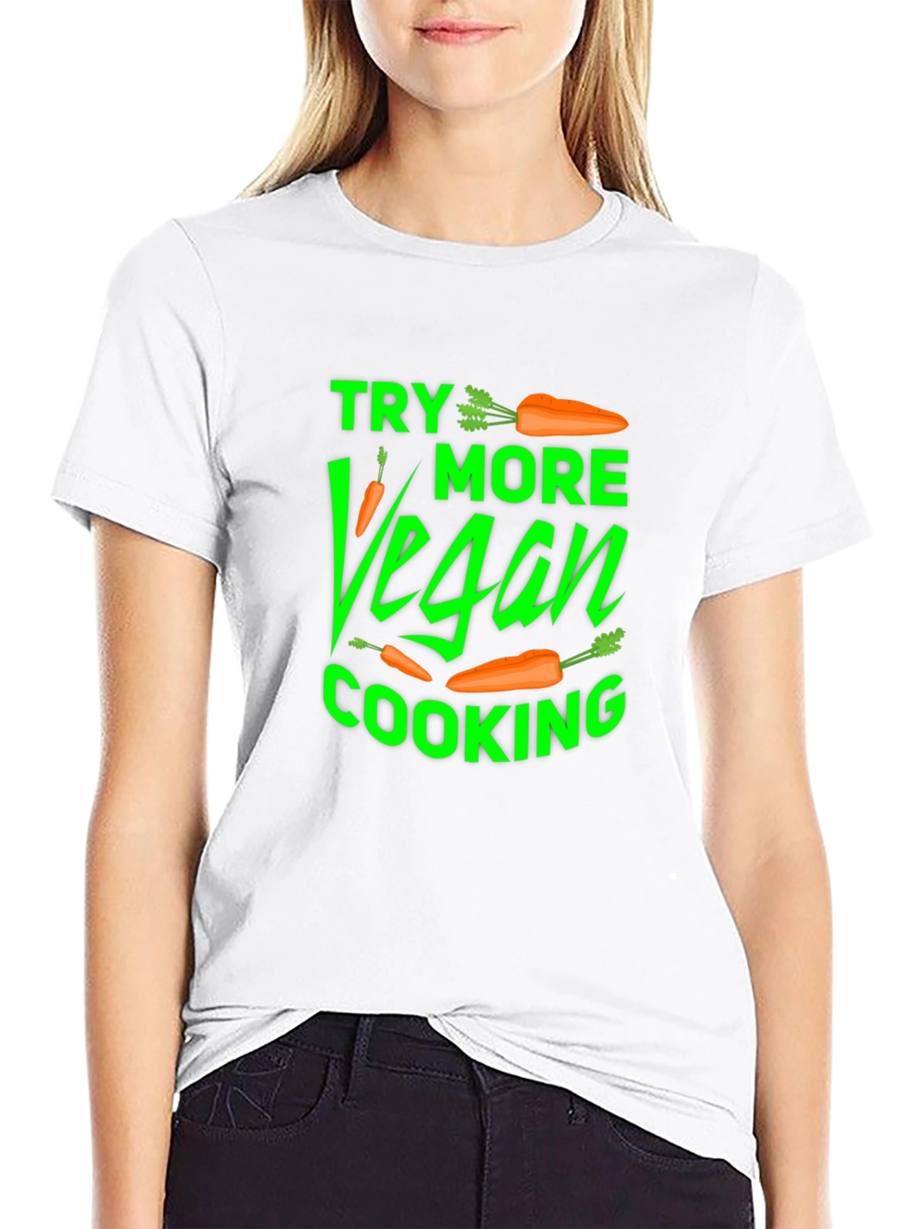 Vegan Cooking T-Shirt - Try More Vegan