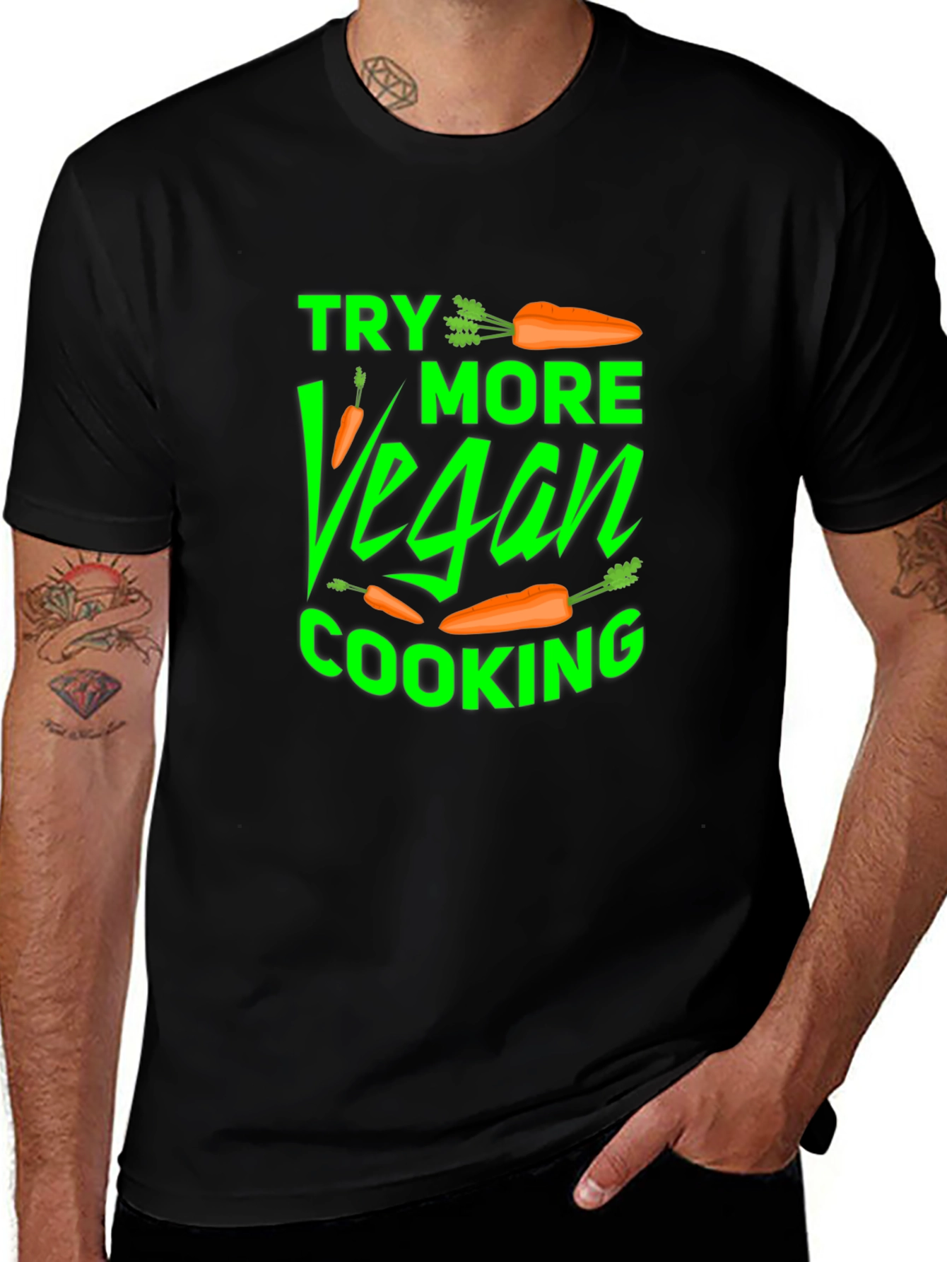 Vegan Cooking T-Shirt - Try More Vegan